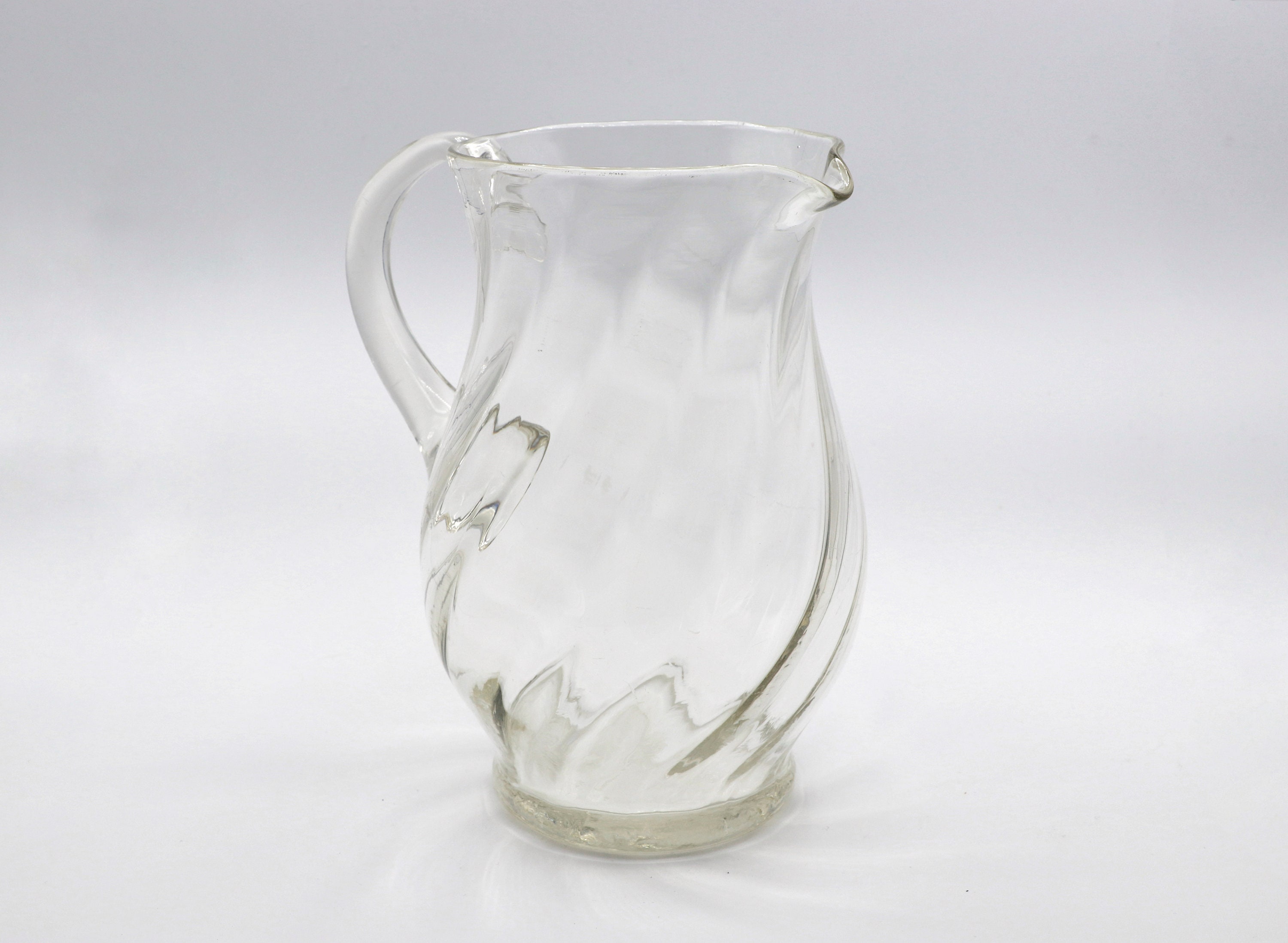 Mid-Century Modernist Water pitcher Glass 1950s