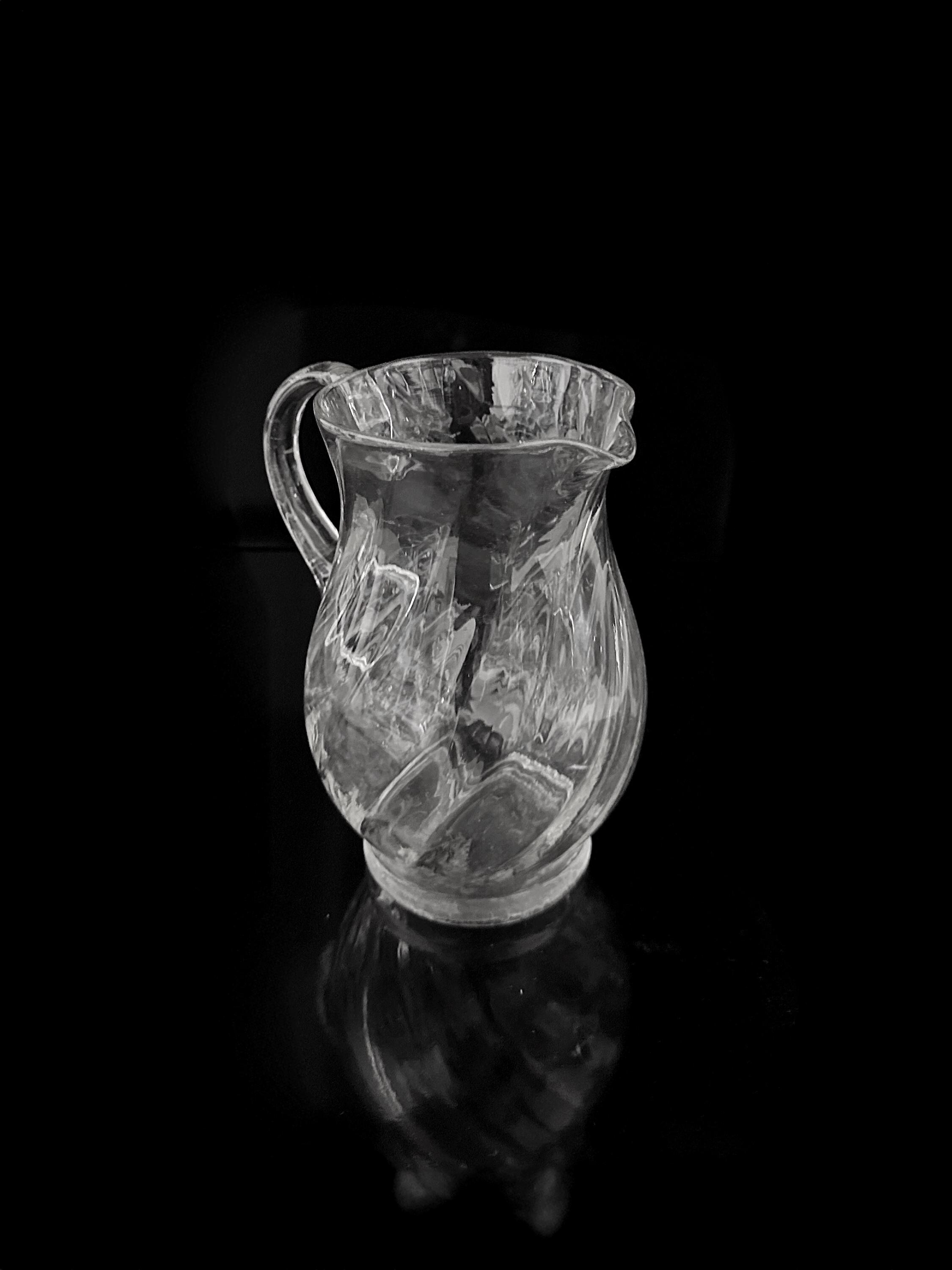 Mid-Century Modernist Water pitcher Glass 1950s