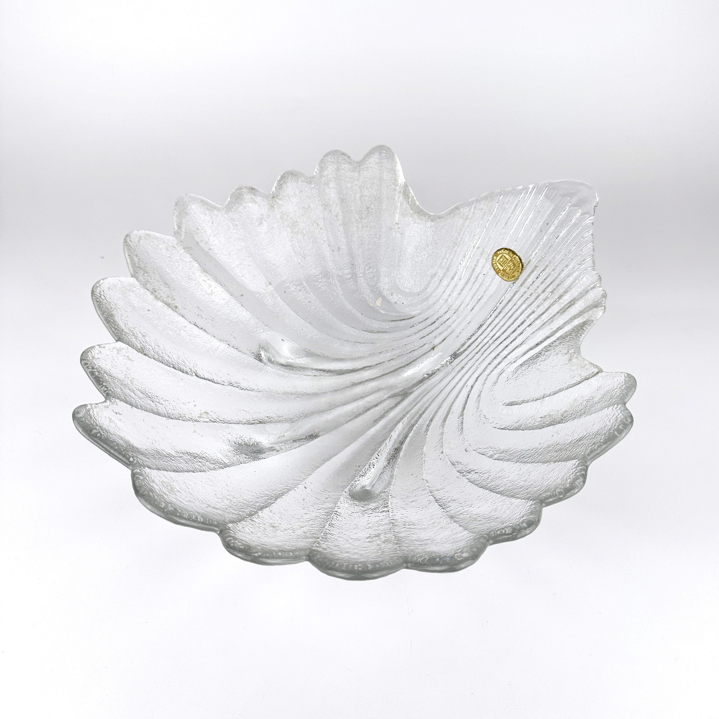 Shell Bowl Glass 1980s