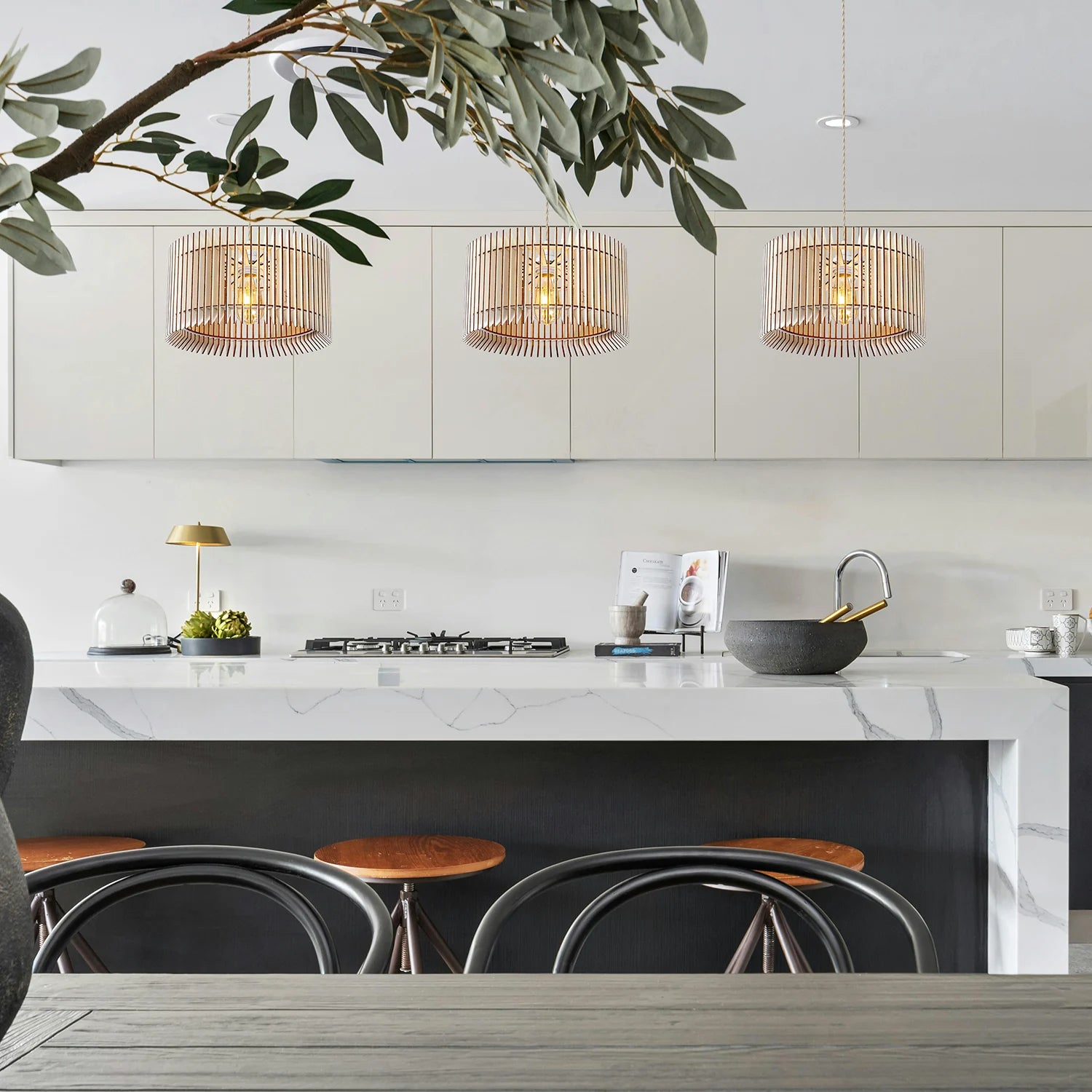 Apollon Pendant Lamp Wood 40cm