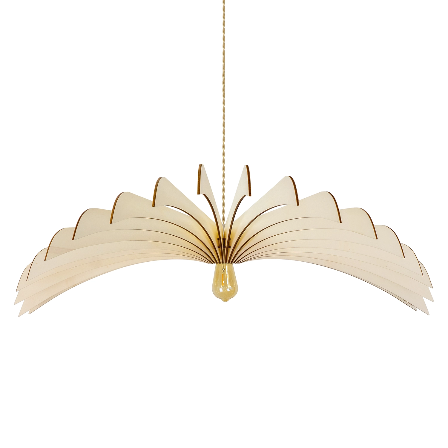 Aigle Pendelleuchte Holz Weiß 80cm