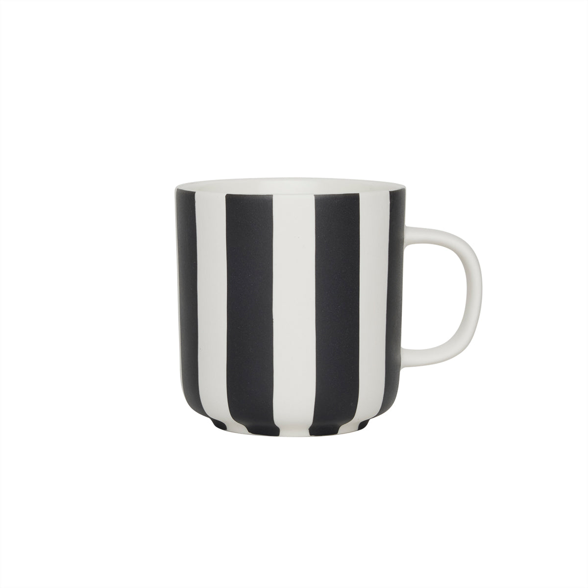Toppu Becher Feinkeramik Schwarz Weiss