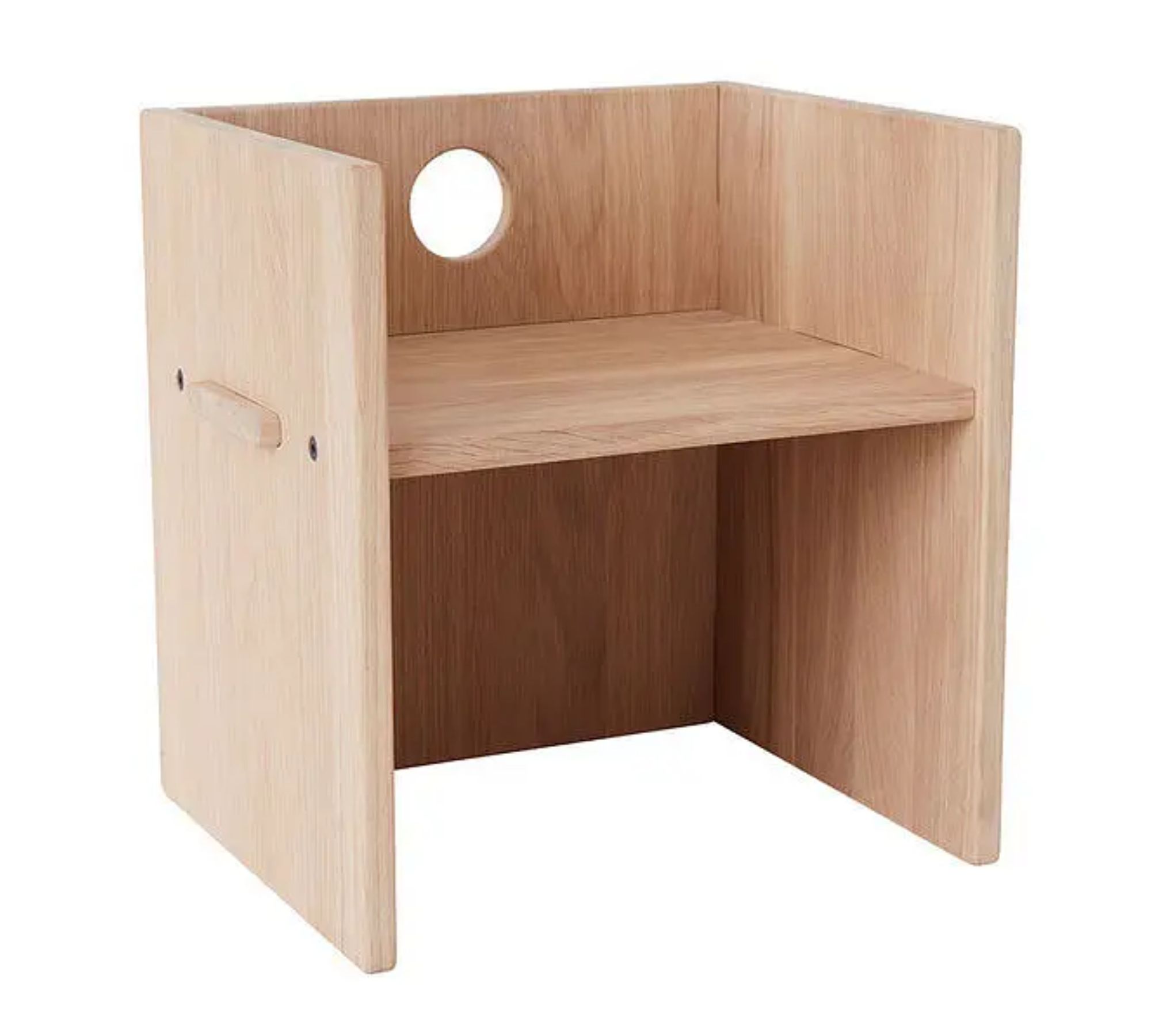 Arca Children's chair/Bedside table Oak wood Brown