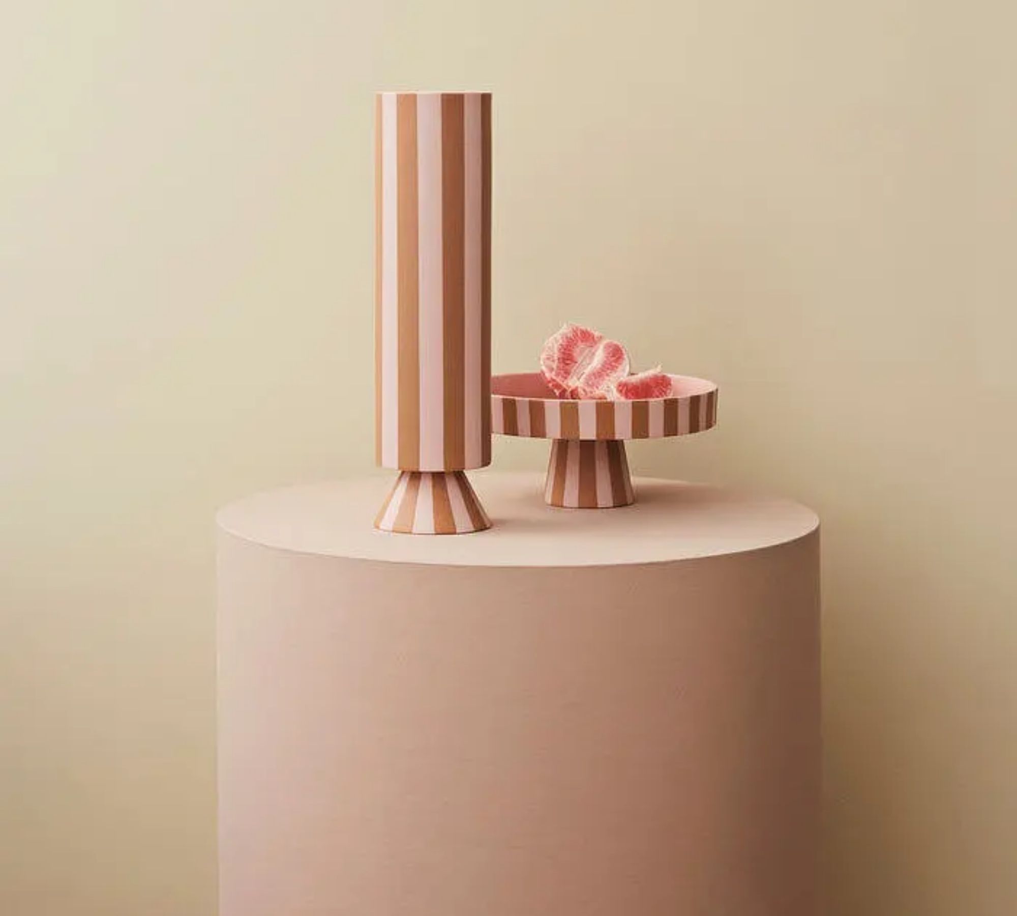 Toppu Vase Hoch Keramik Braun