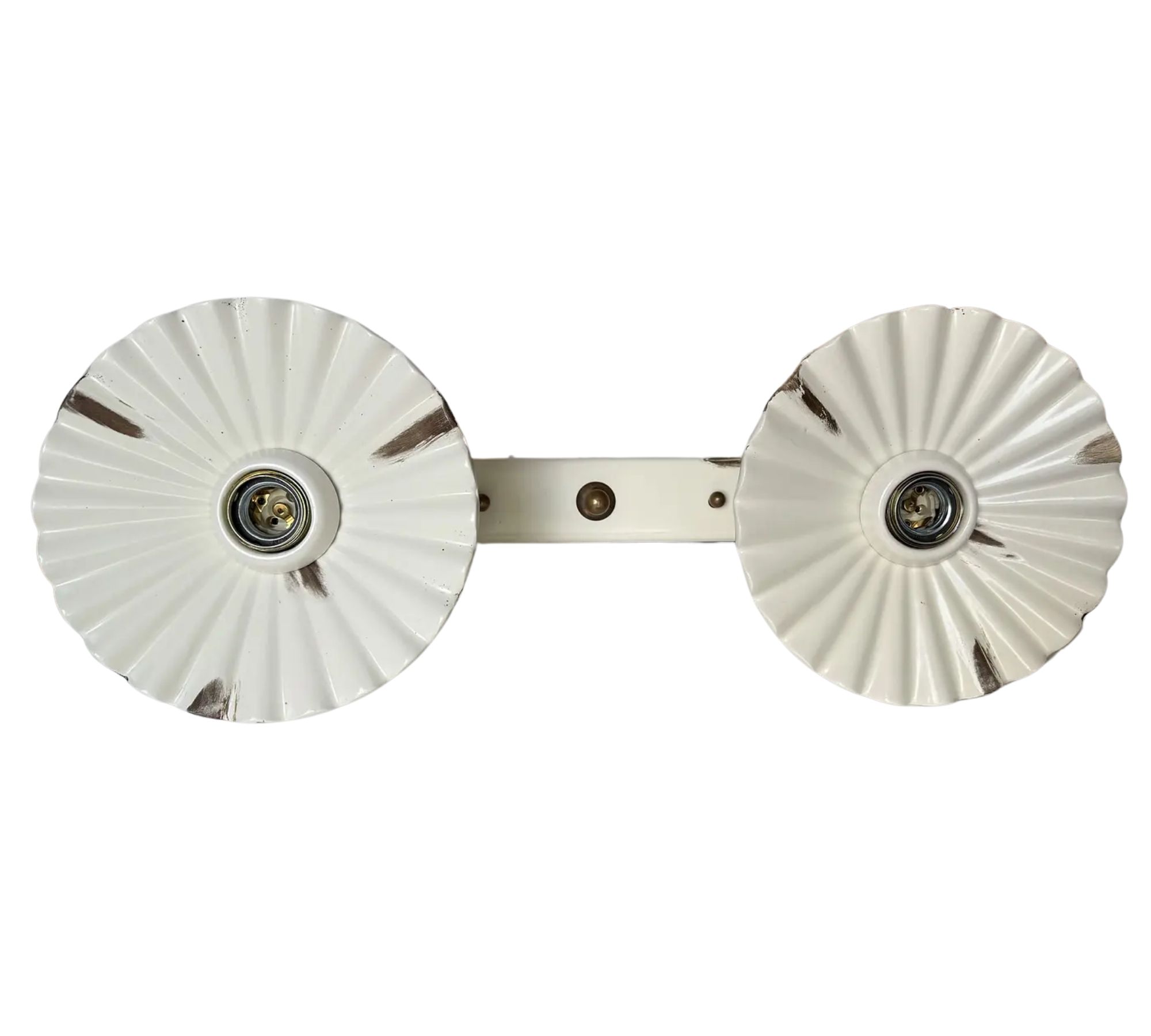 Ceiling light ceramic brass cream