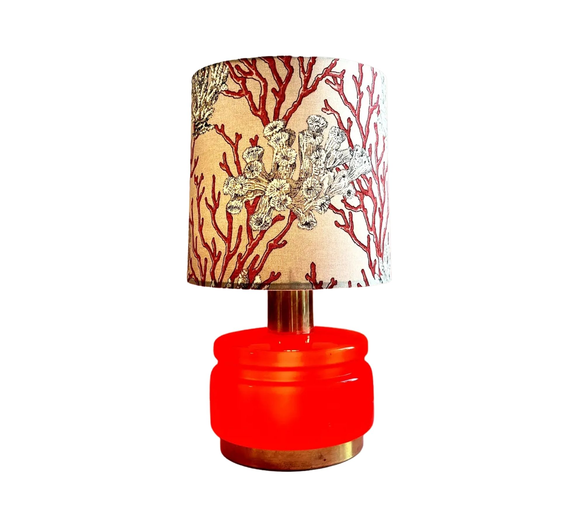 Mittelgroße Tischlampe Glas Rot