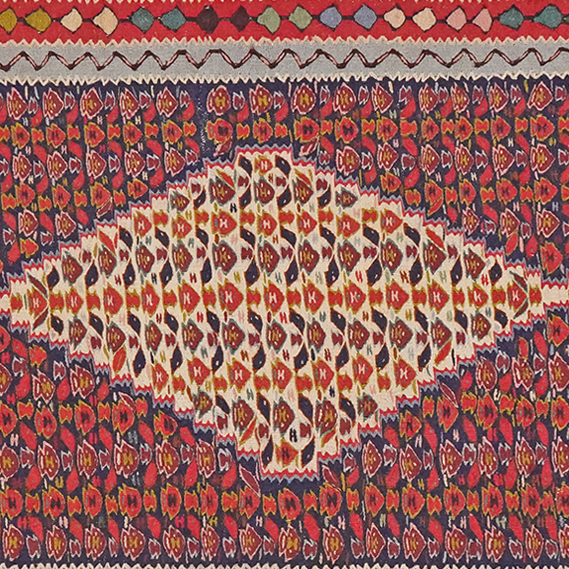 Kilim Senneh Rug Red