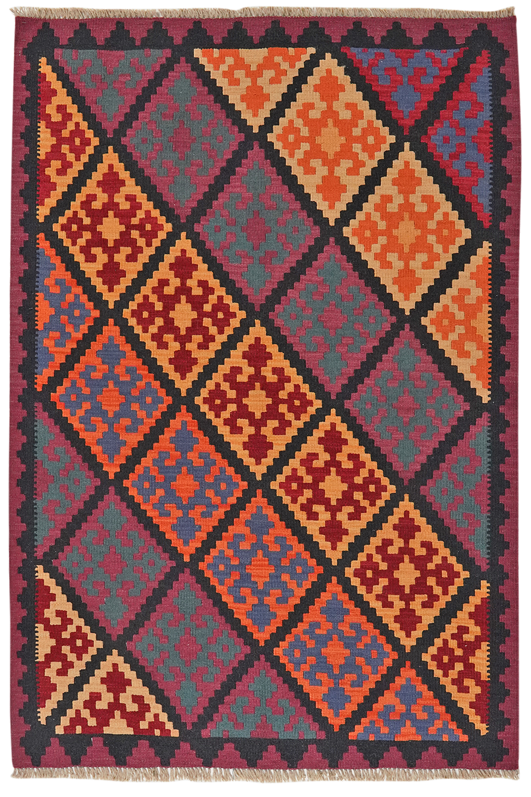 Kilim Gashgai Teppich Mehrfarbig