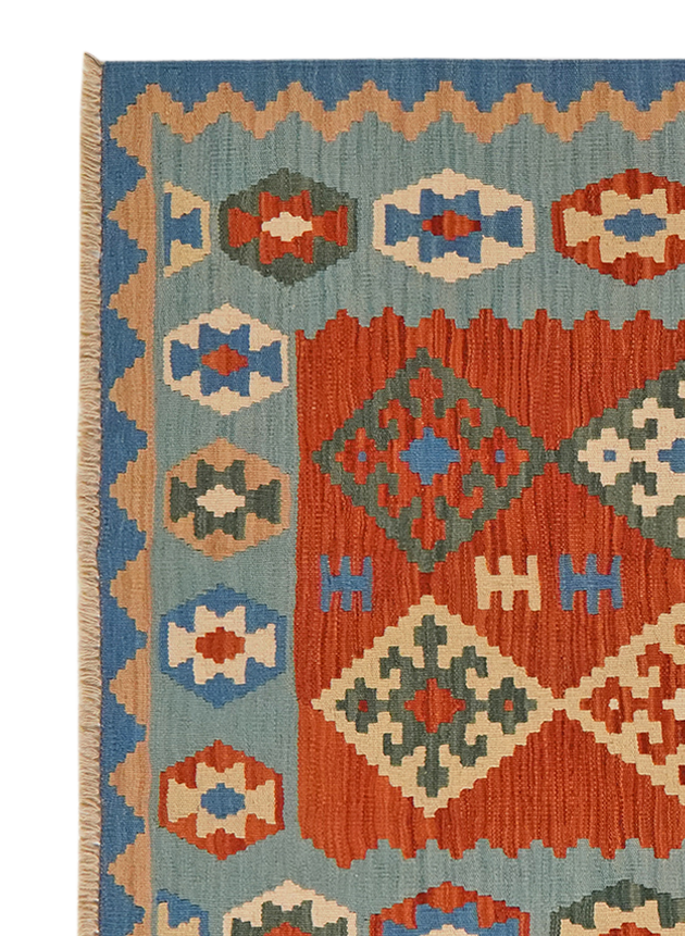 Kelim Gashgai Teppich Wolle Mehrfarbig