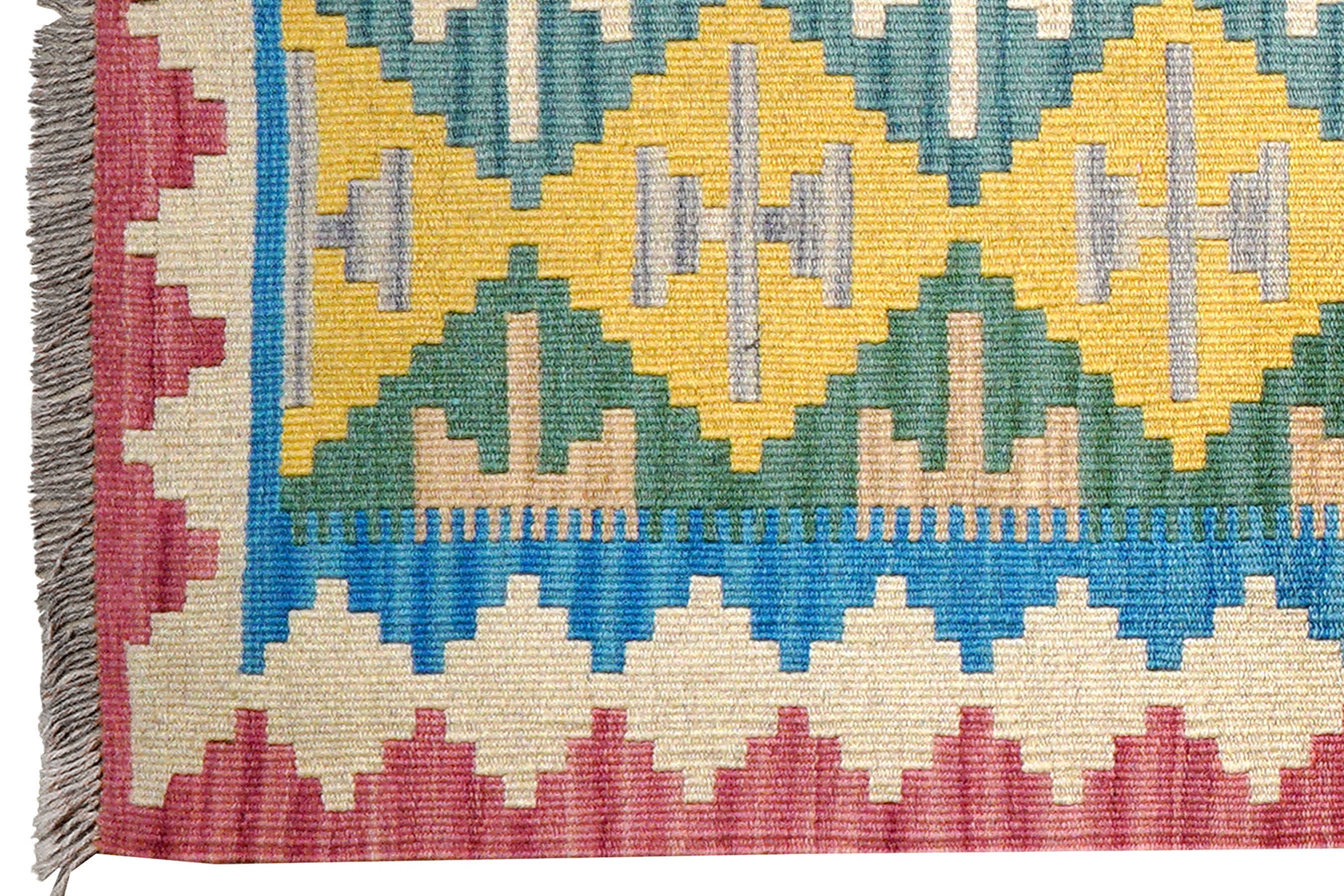Kelim Gashgai Carpet Wool Multicolored