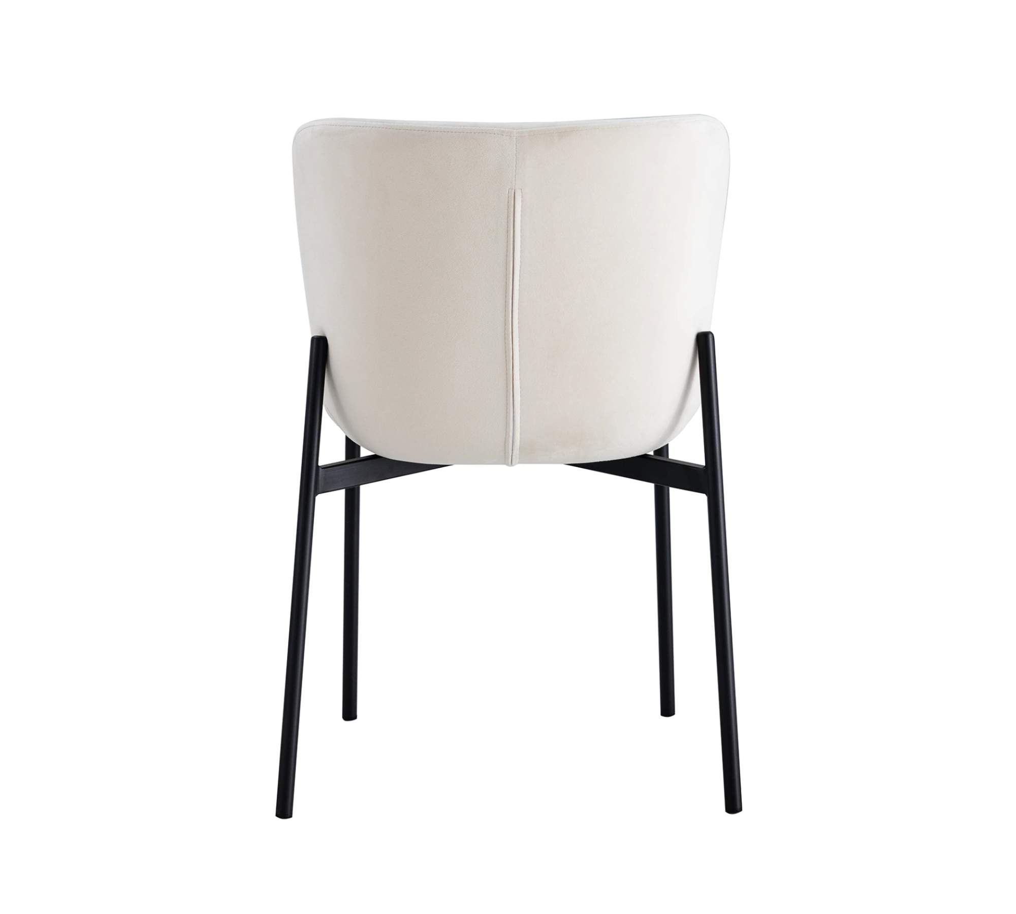 Polsterstuhl MOUZON 2er-Set Samt Walli: Creme Schwarz
