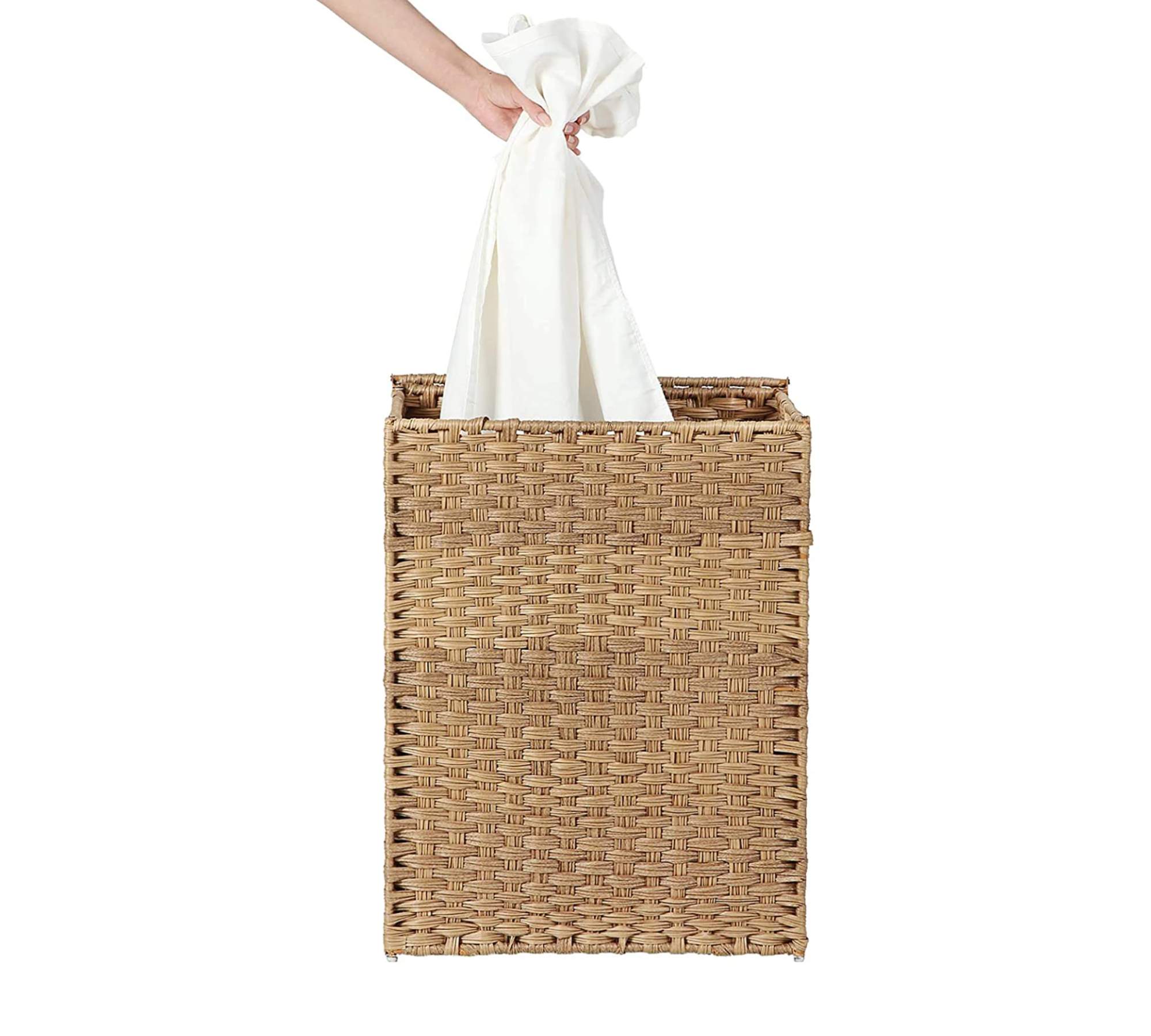 Wäschesammler Eisen Kunststoff Beige