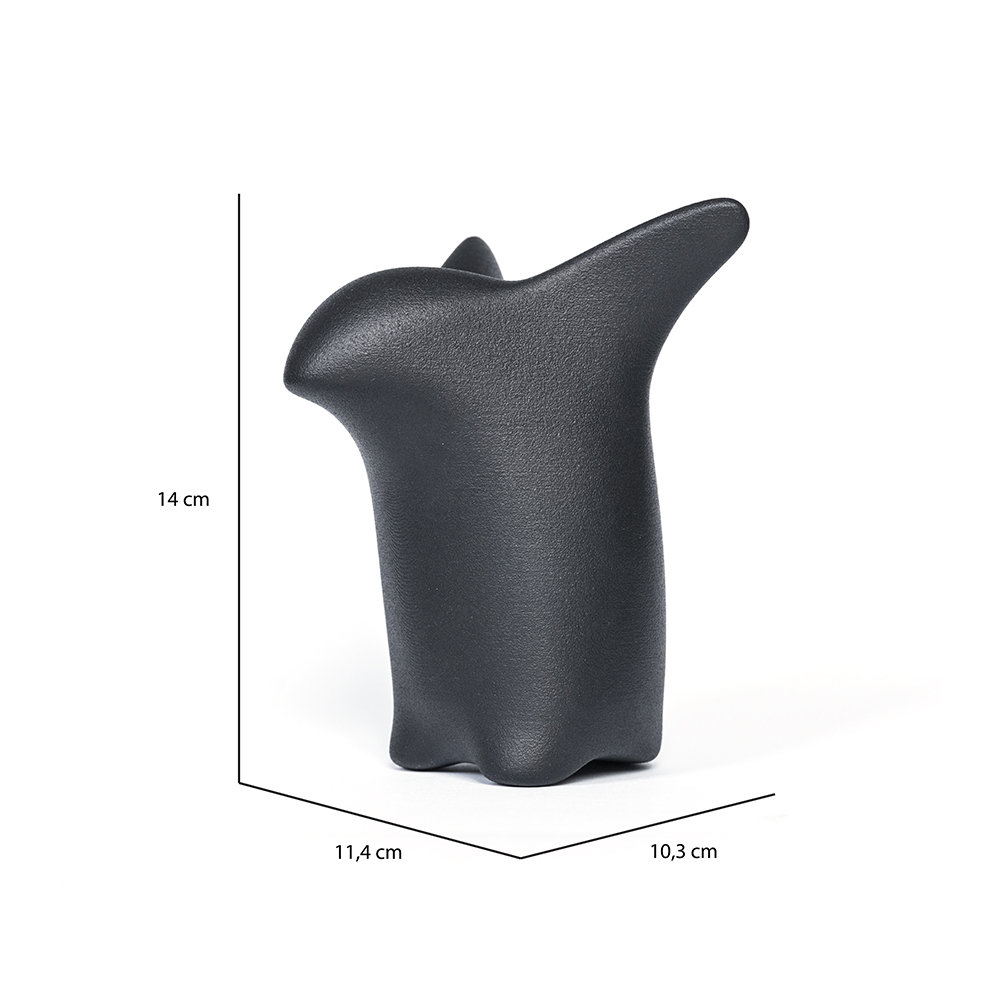 Curious Penguin Dekofigur 3D Druck Schwarz 

