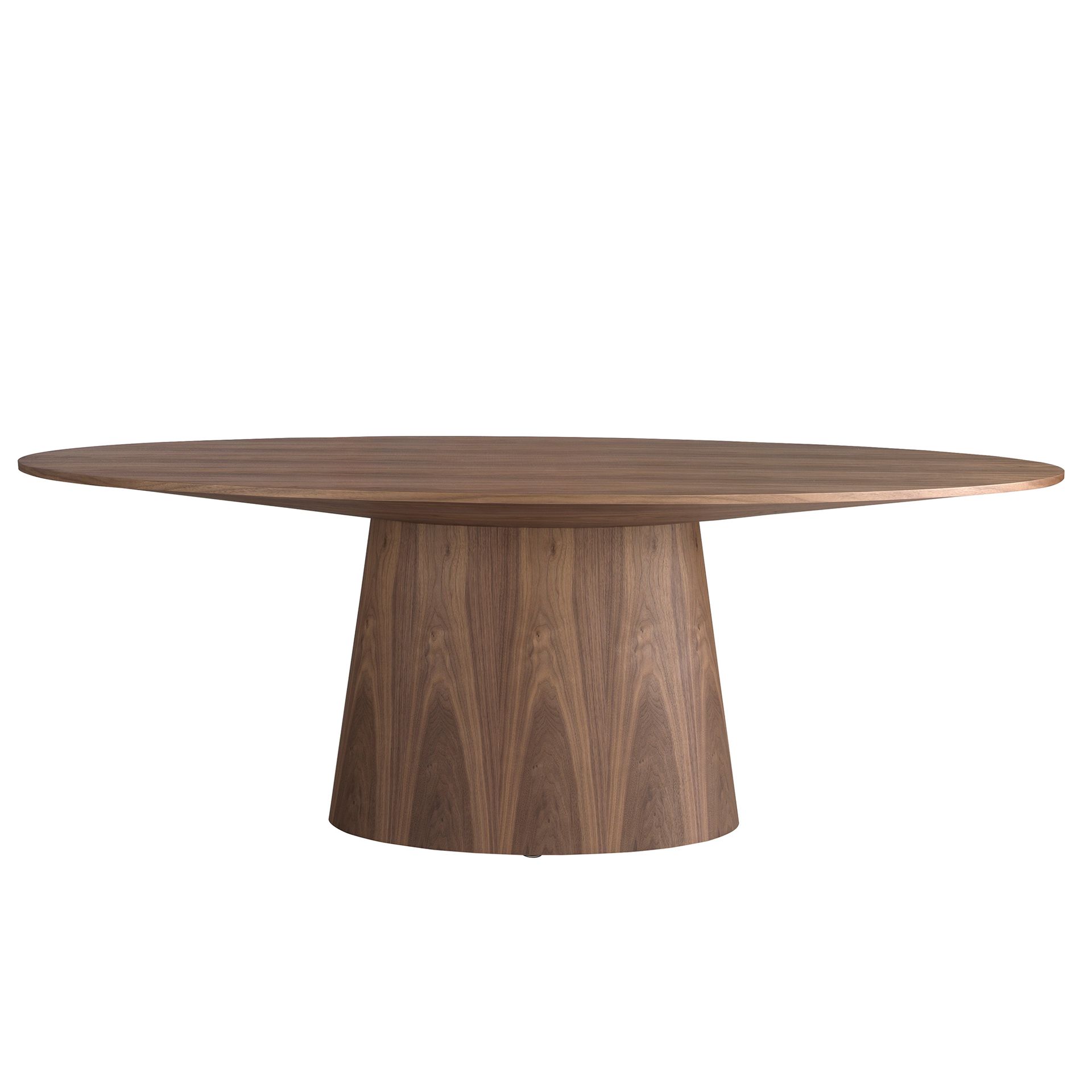 1013 Oval Dining Table Walnut Wood Veneer