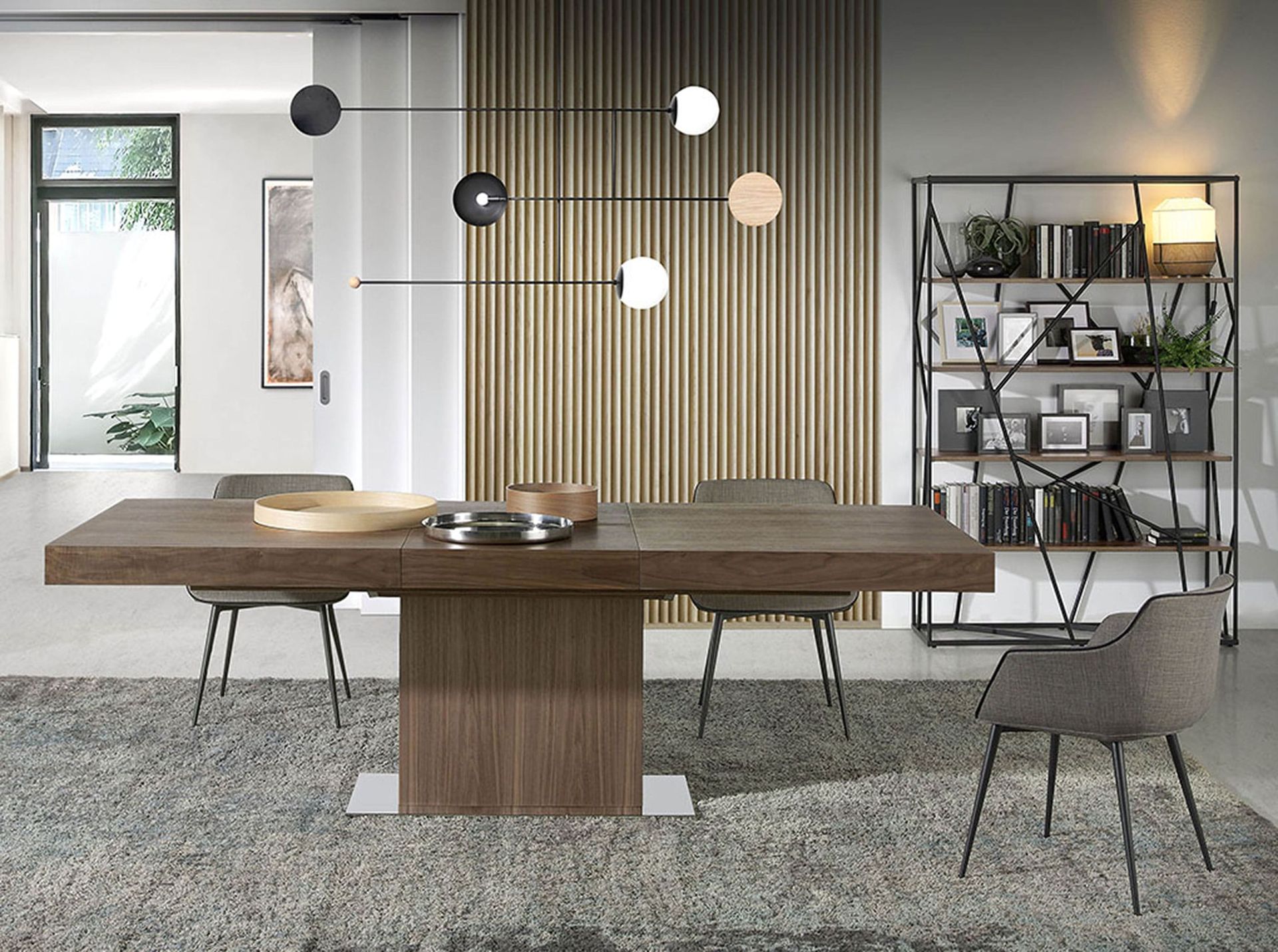 Dining Table Extendable Brown 240 cm