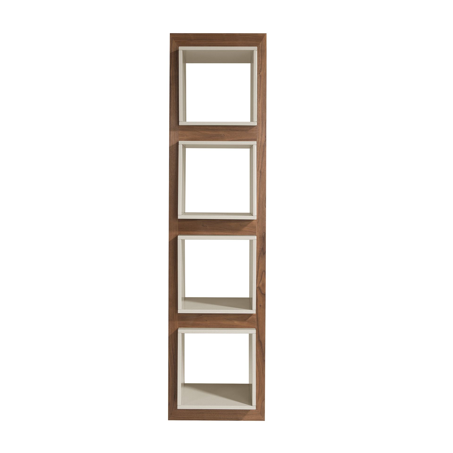 Cube Walnut veneer bookcase