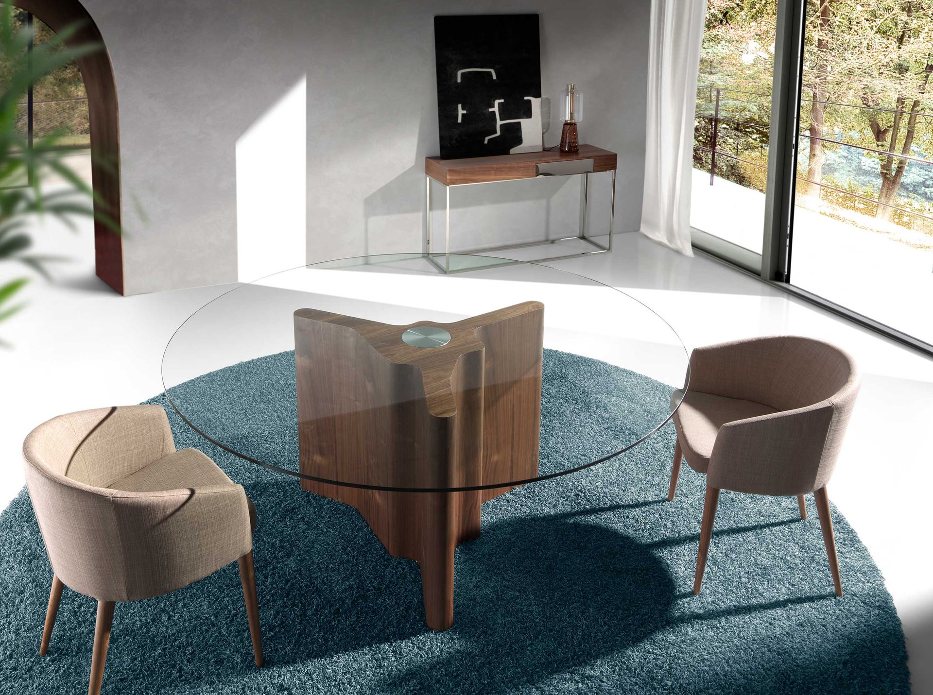 Sedia da pranzo Spagna Tessuto Beige