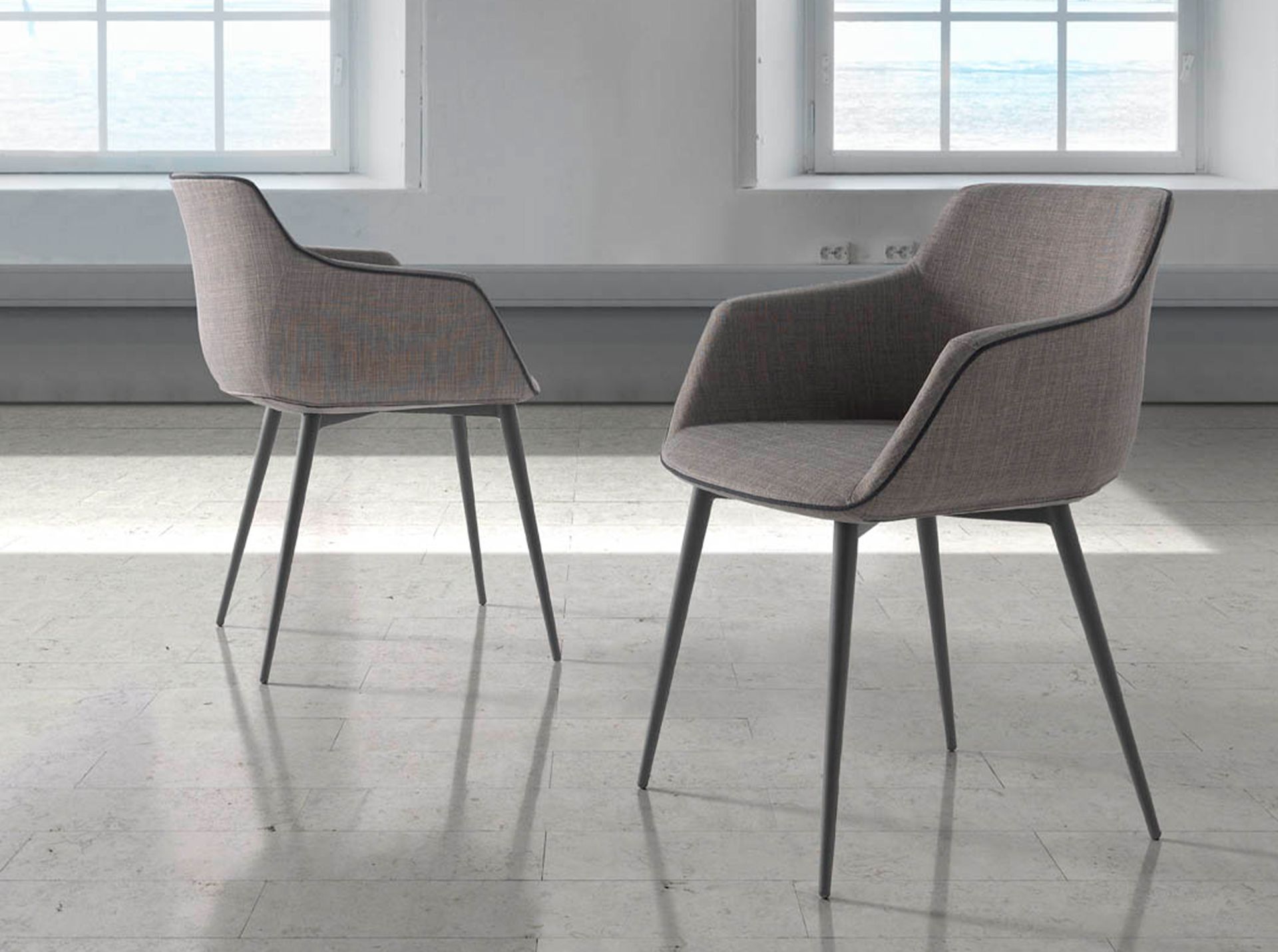 Dining chair fabric dark grey