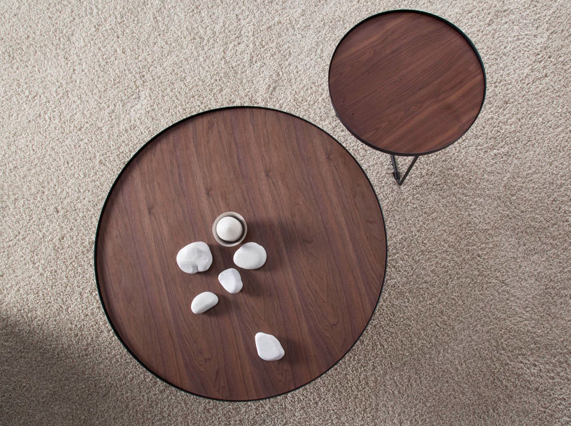 Round coffee table Brown Ø 100cm