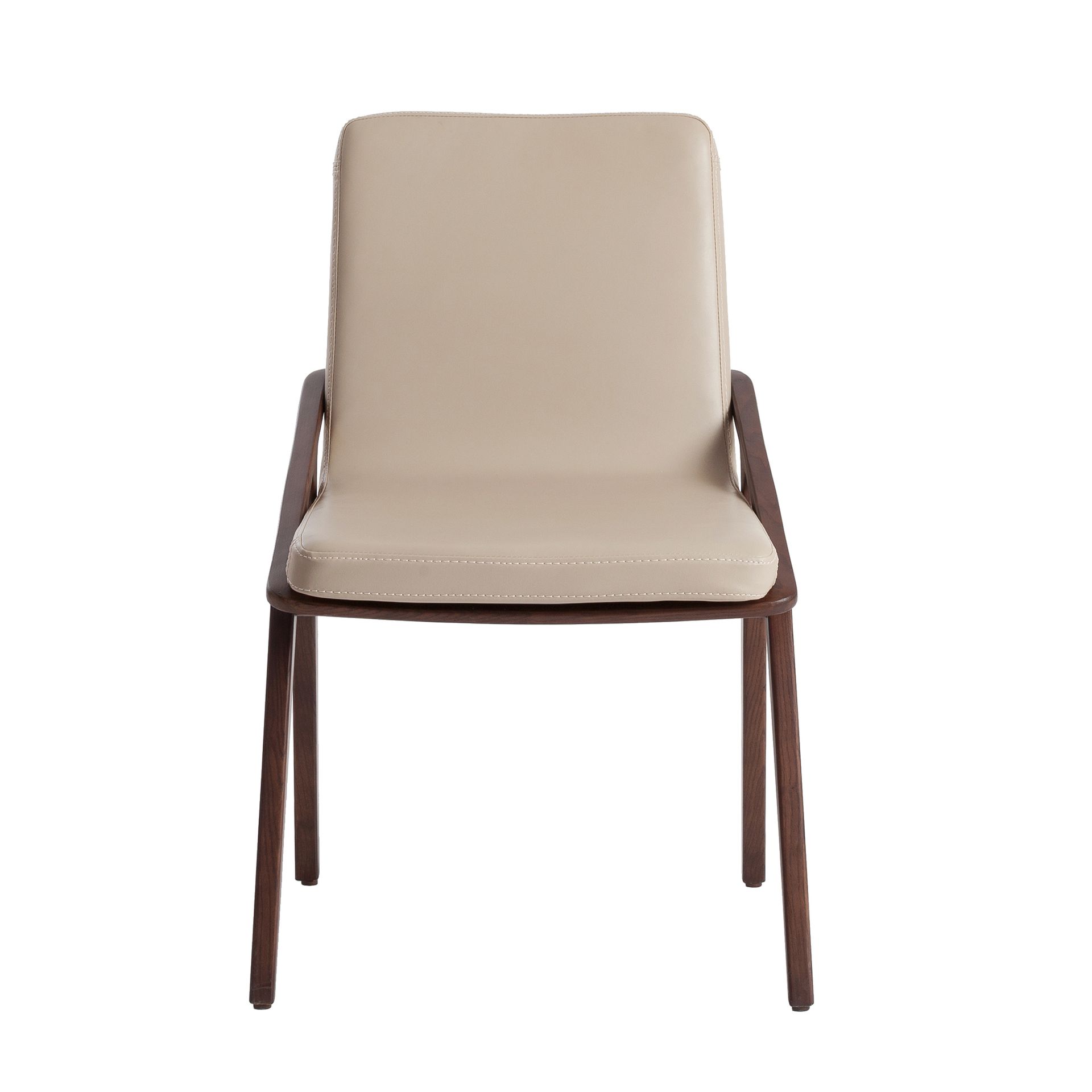 Dining chair faux leather beige