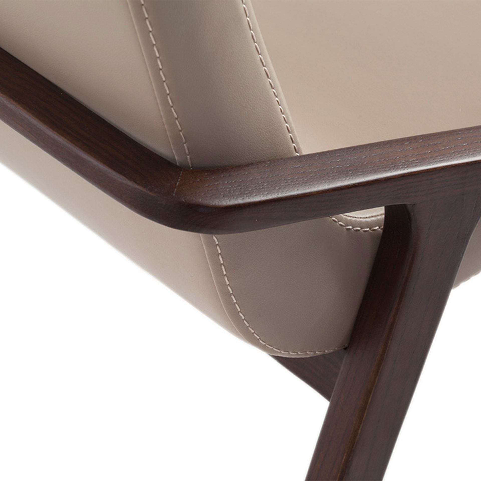 Dining chair faux leather beige
