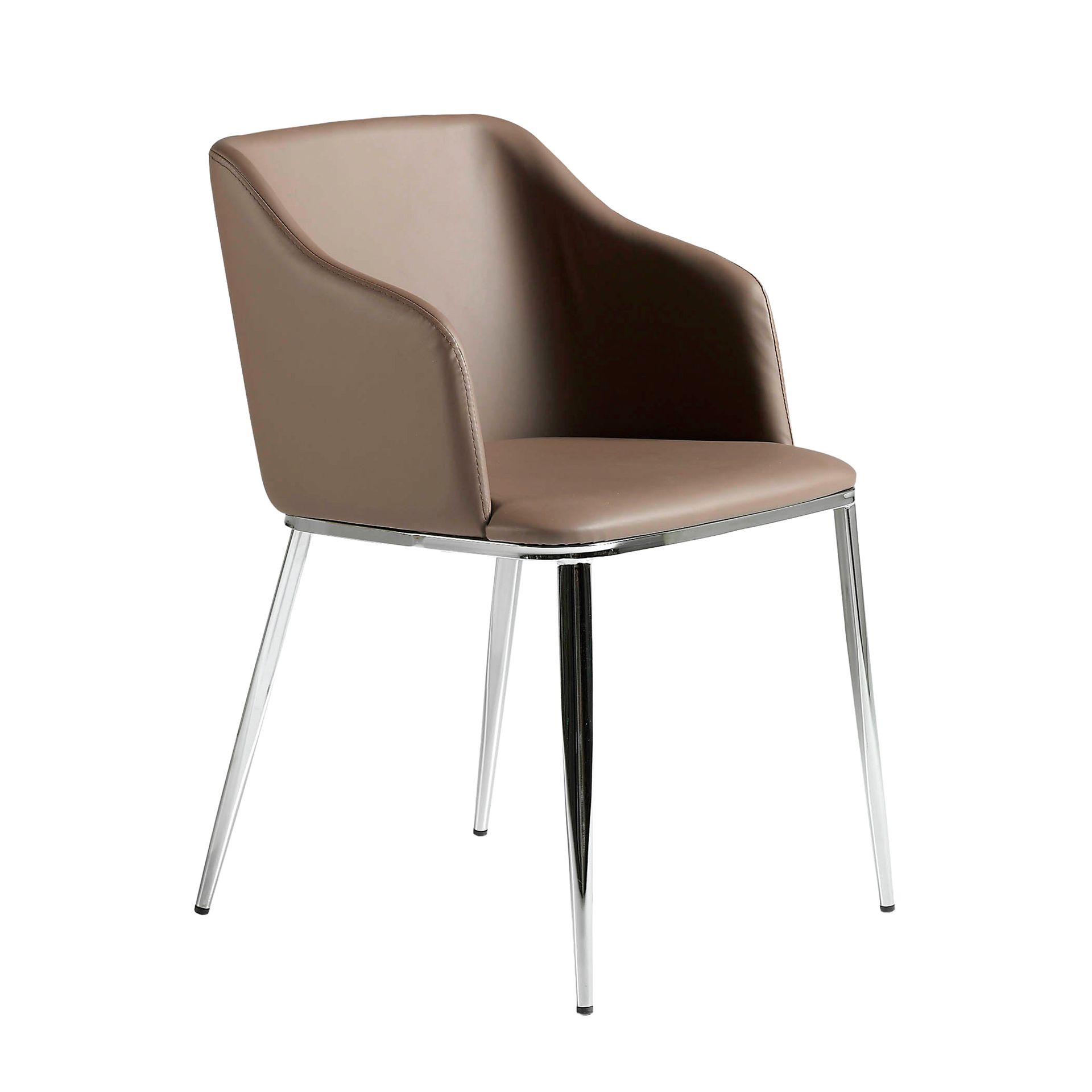 Armchair Faux Leather Brown