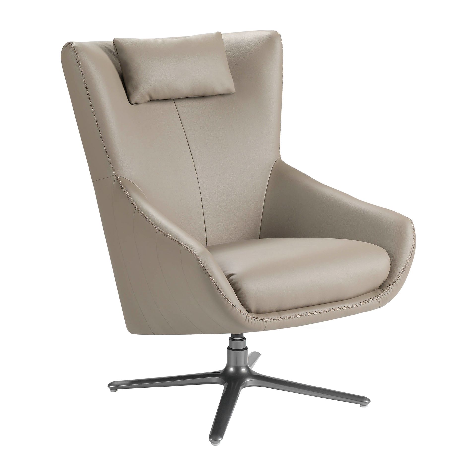 5044 Drehsessel Kunstleder Grau