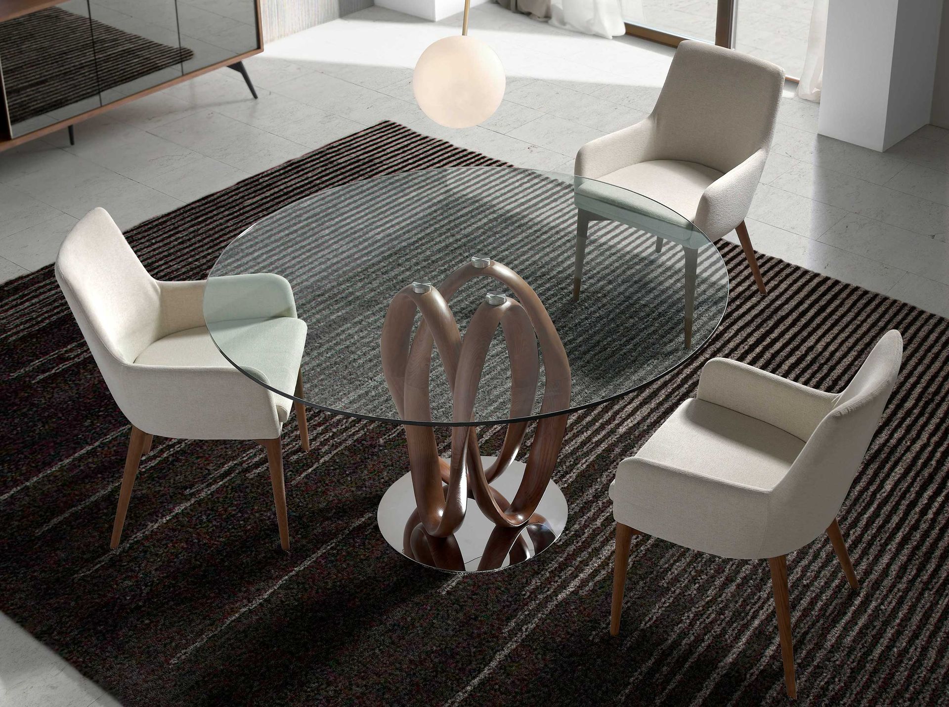 Sedia da pranzo legno beige