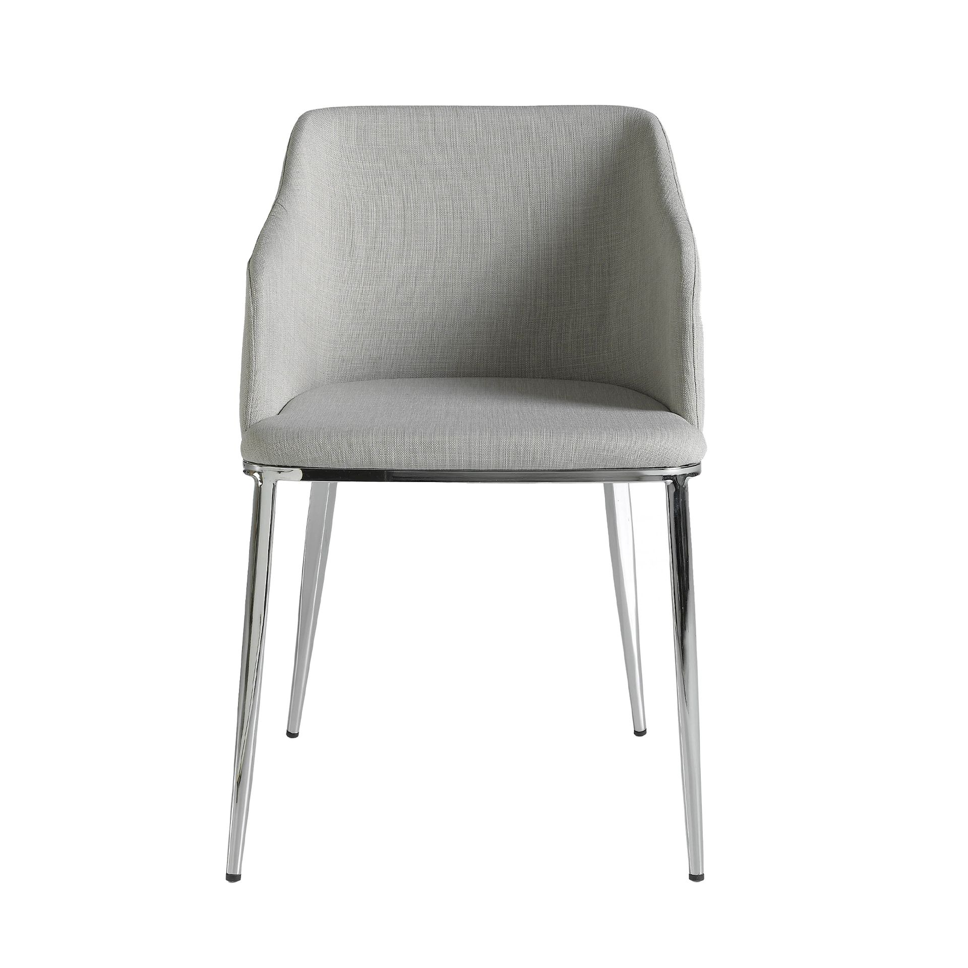 Armchair stainless steel grey