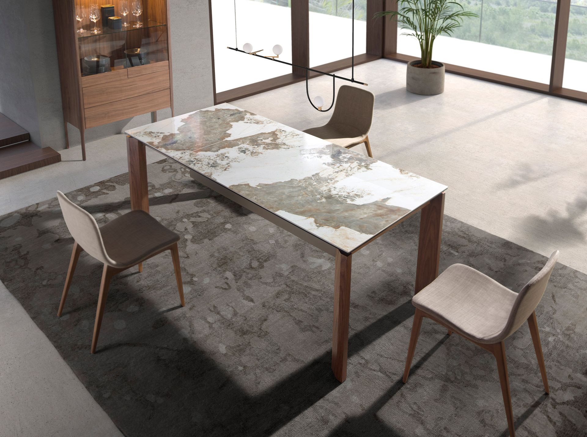 Sedia da pranzo legno beige