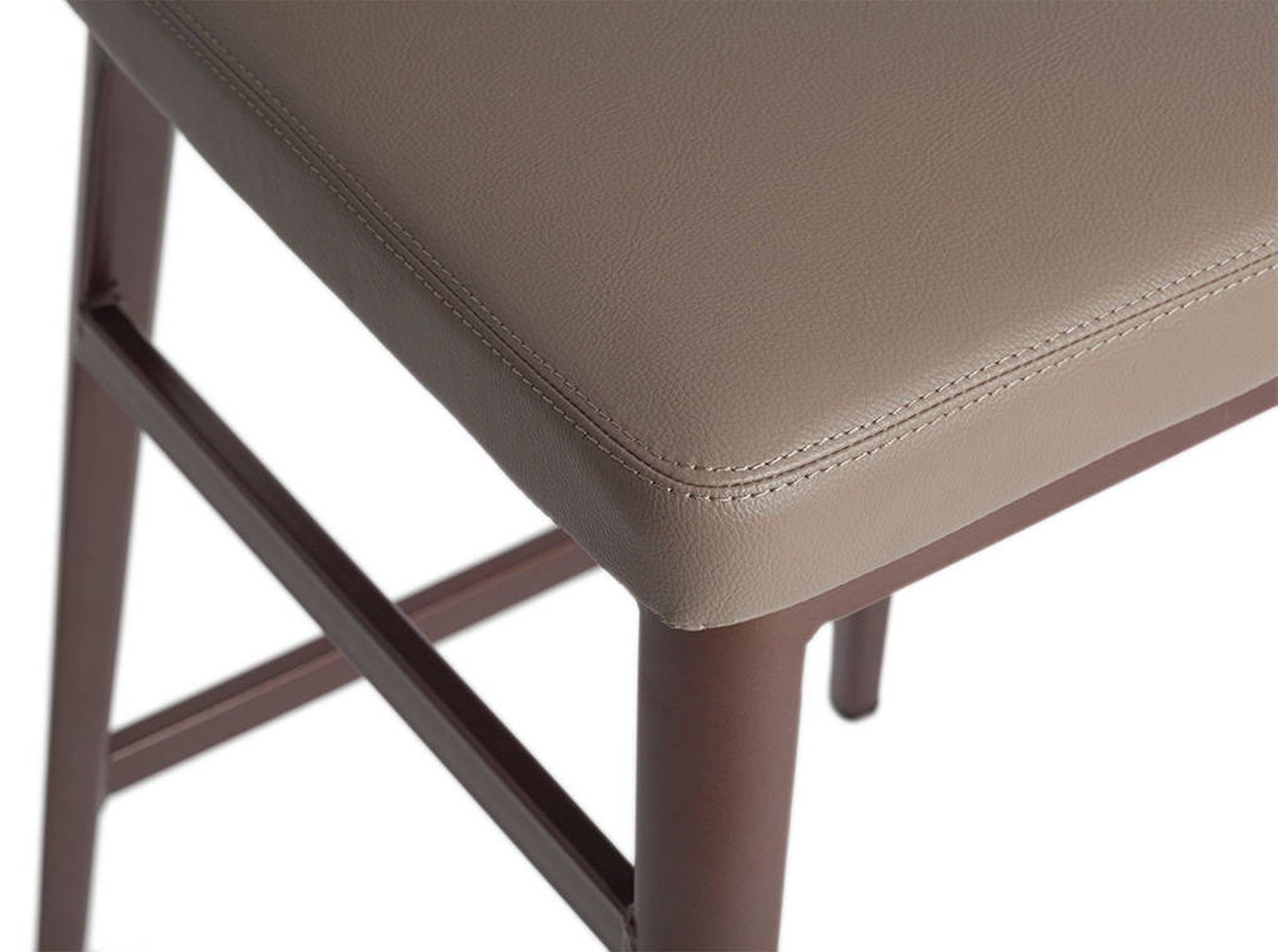 Bar stool faux leather grey
