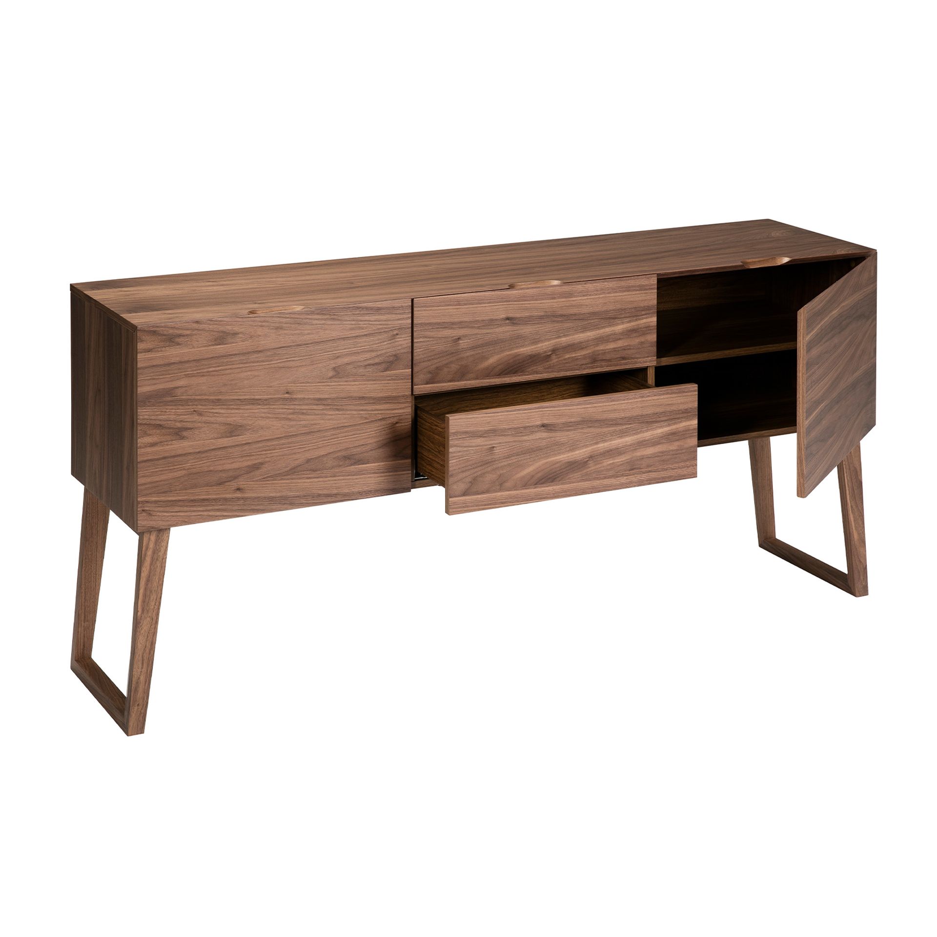 Sideboard Walnut veneer Brown