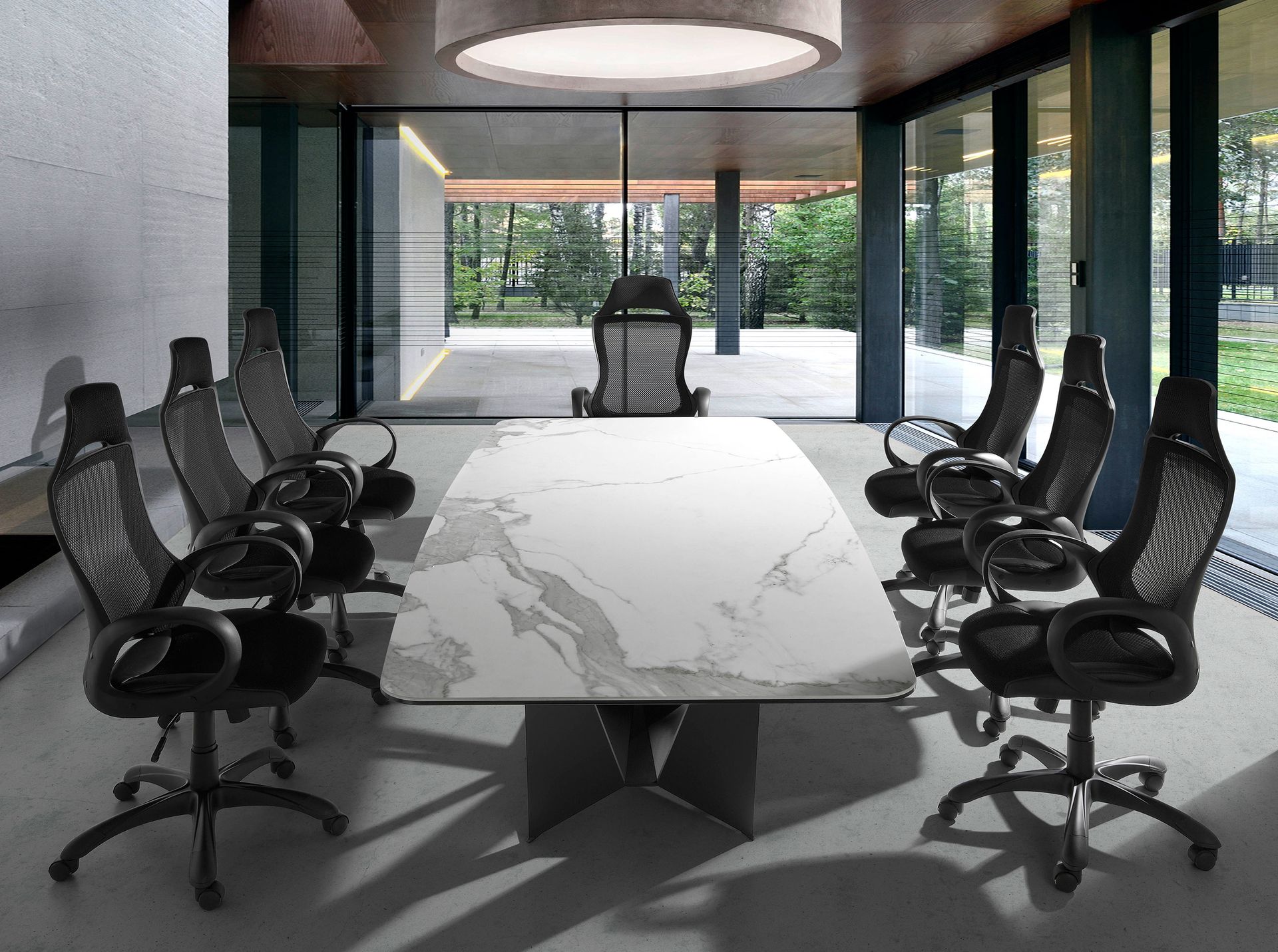 Office chair Swivel Mesh fabric Black