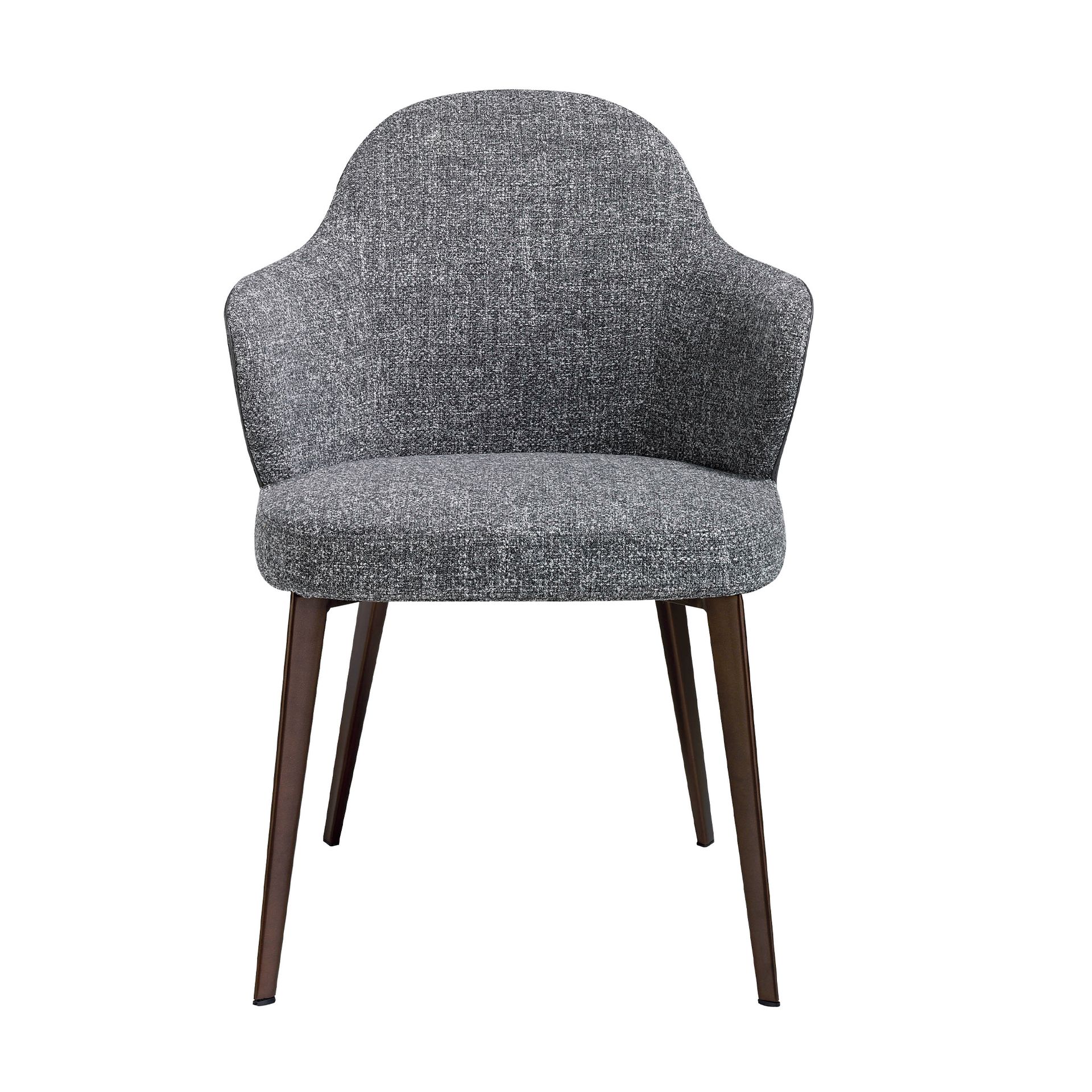 Armchair faux leather gray