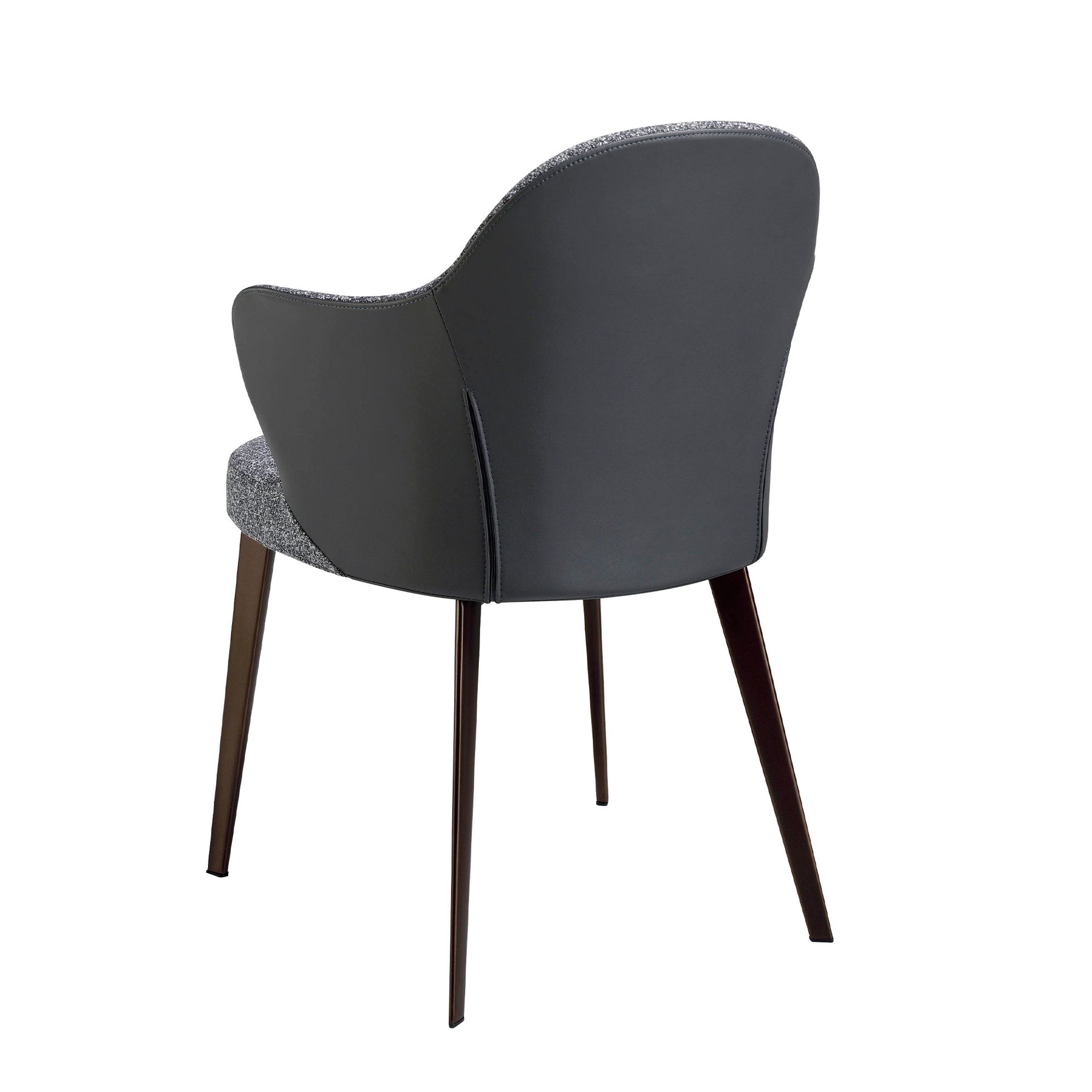 Armchair faux leather gray