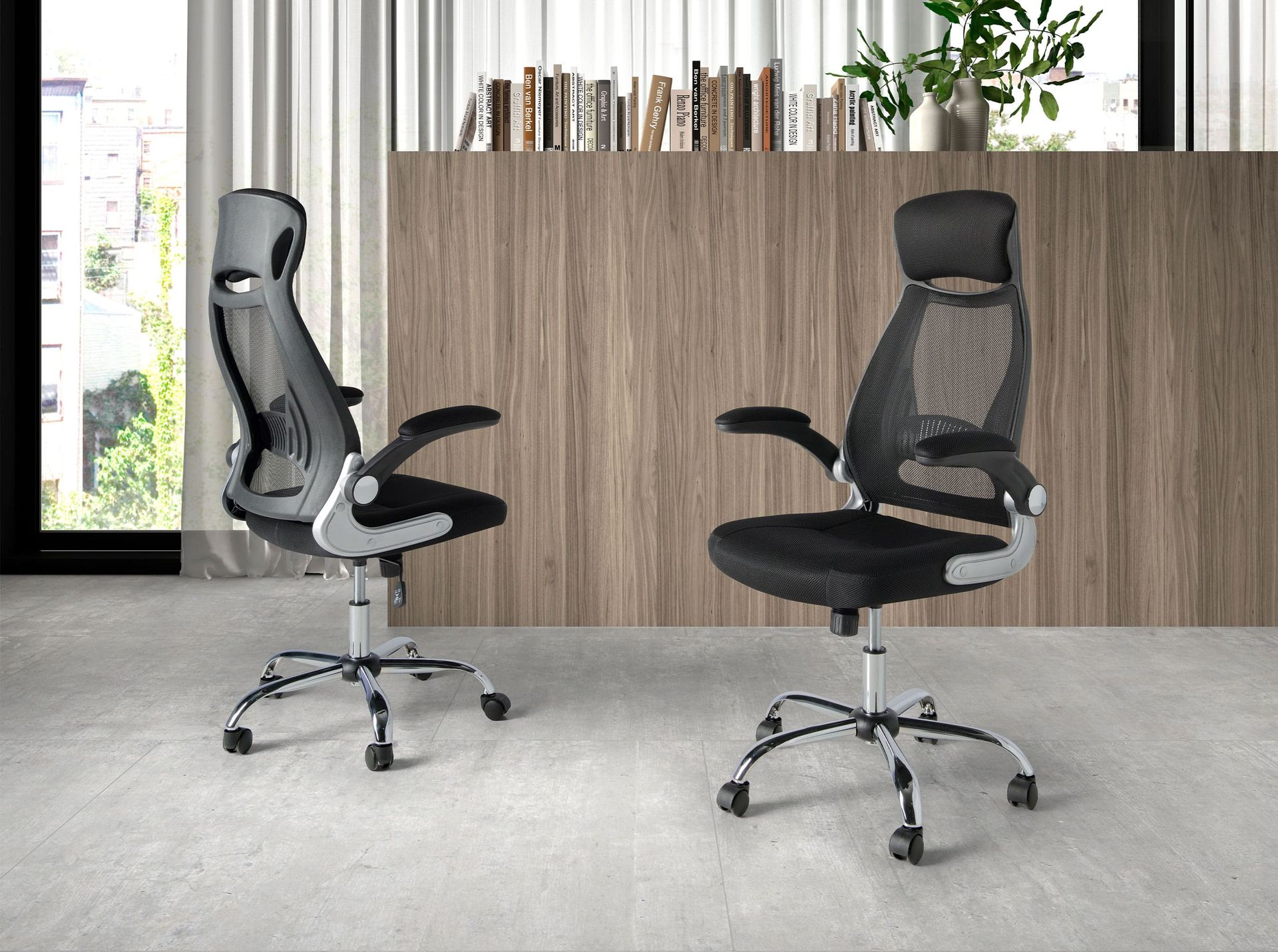 Bürostuhl 4140 Verstellbar Ergonomisch Mesh-Stoff Schwarz