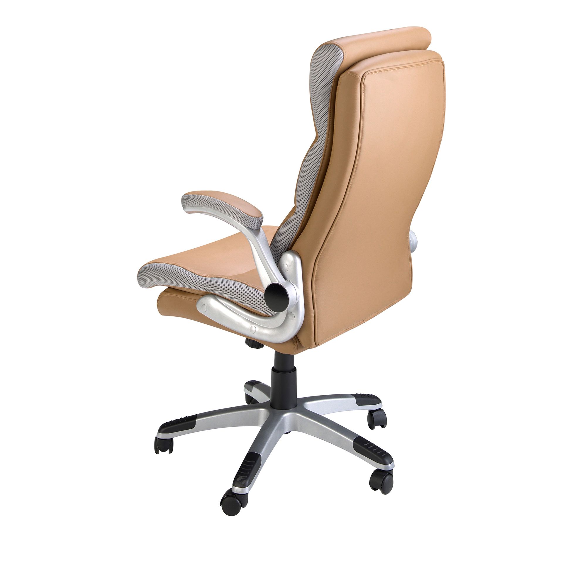 4141 Office Chair Swivel Faux Leather Brown