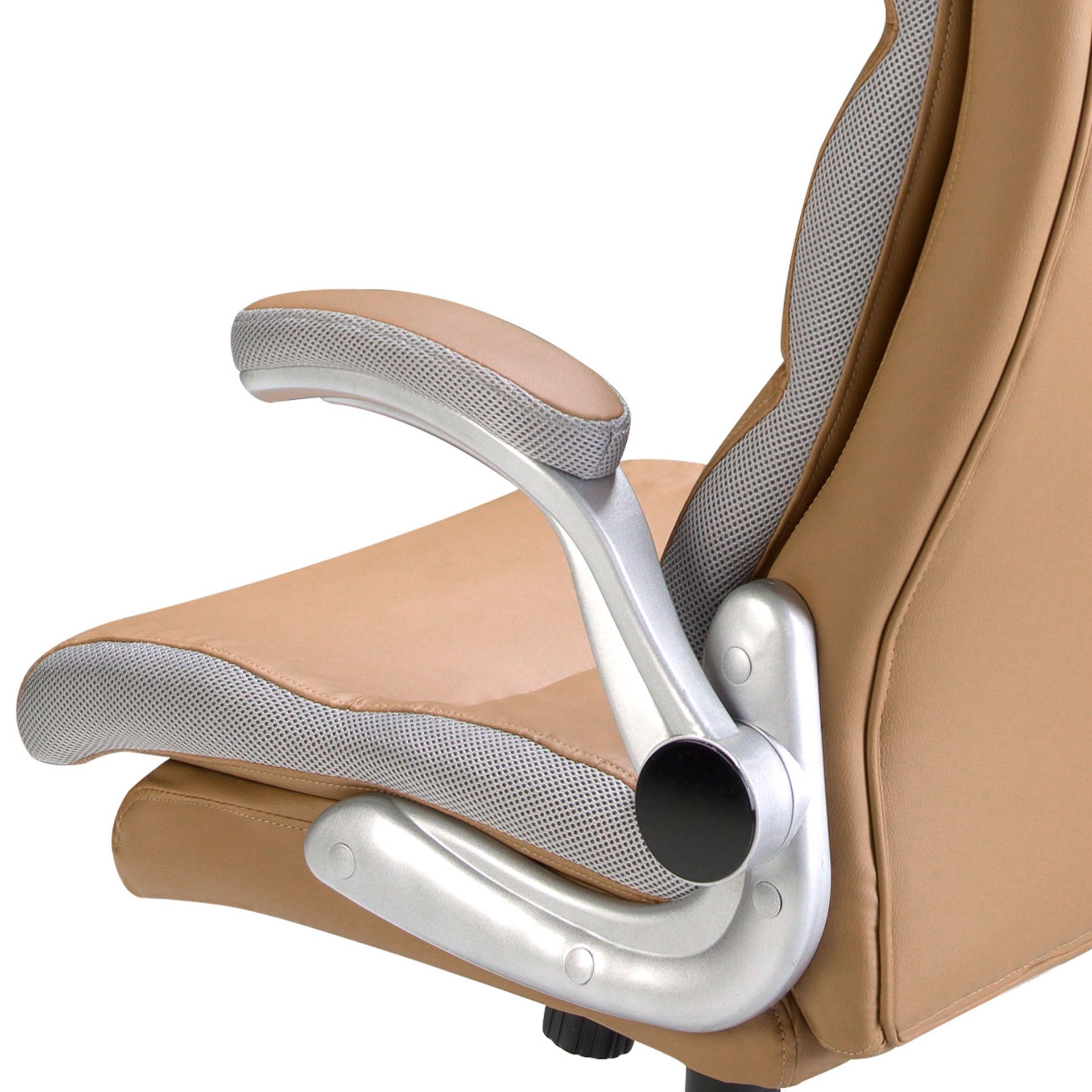 4141 Office Chair Swivel Faux Leather Brown