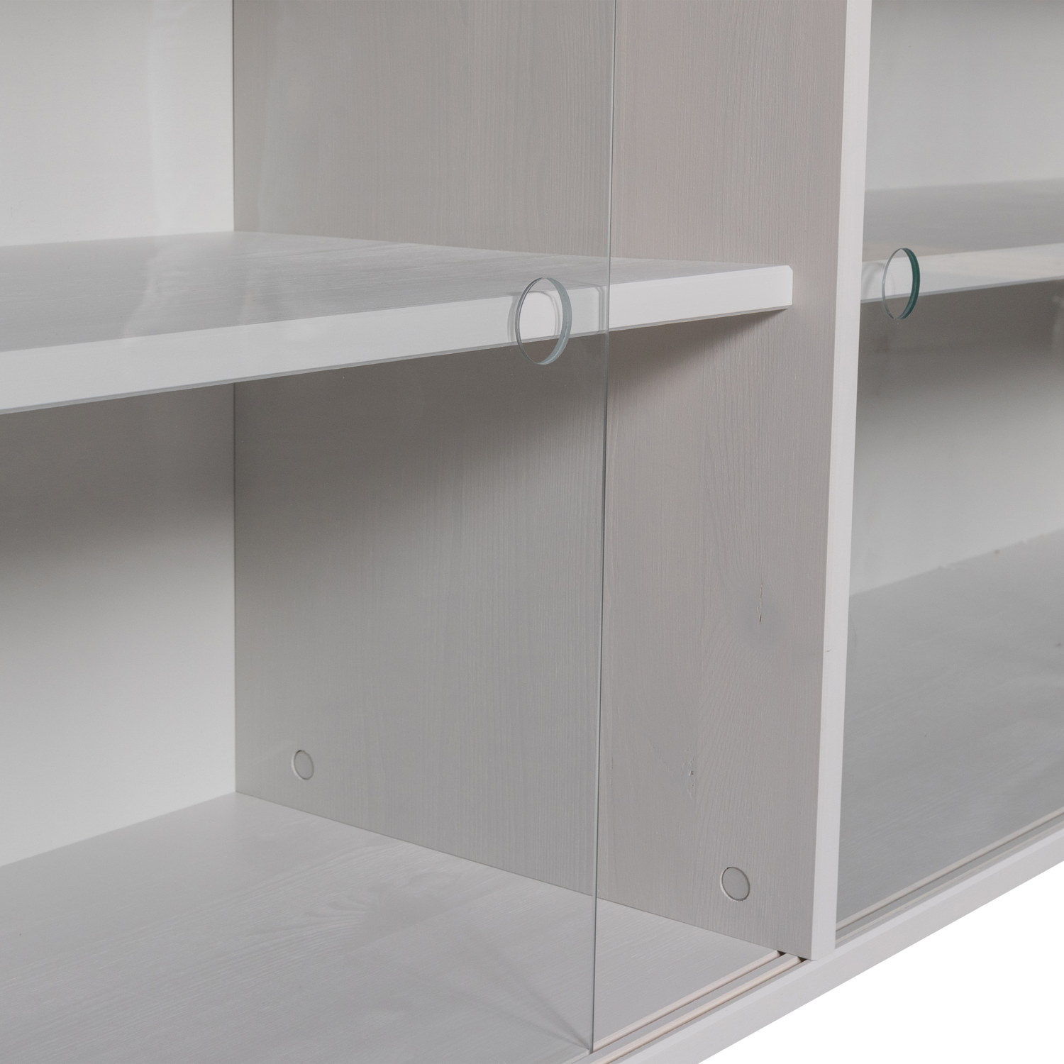 Klink Display Cabinet FSC Pine wood tempered glass sliding doors