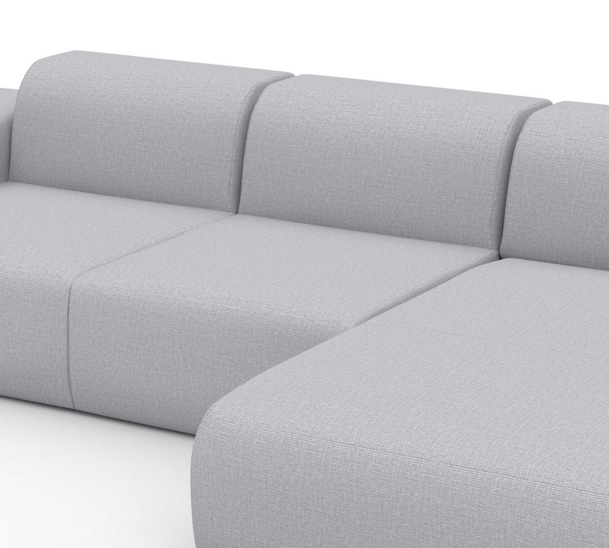 Pyllow Ecksofa Récamiere Rechts Lichtgrau