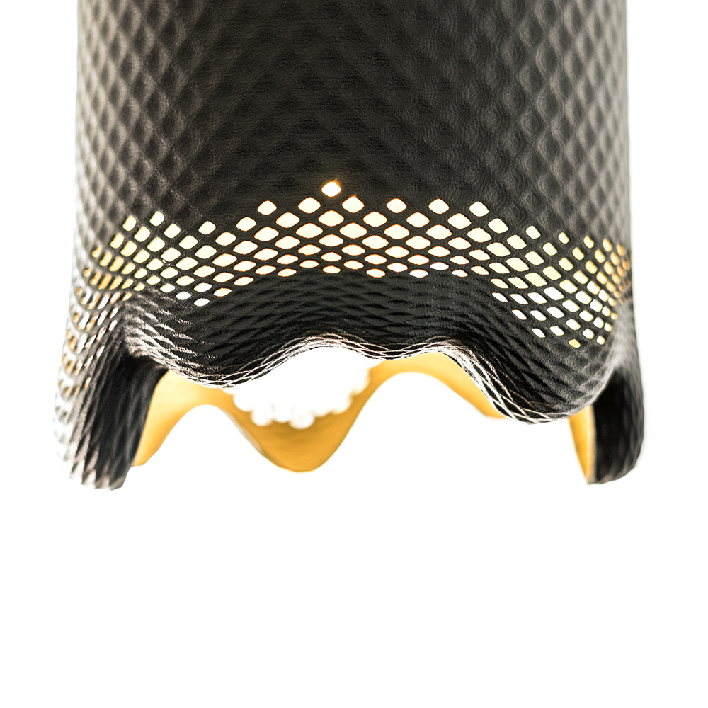 Klecks Ambient Pendant Lamp 3D Print Black Ø 13cm