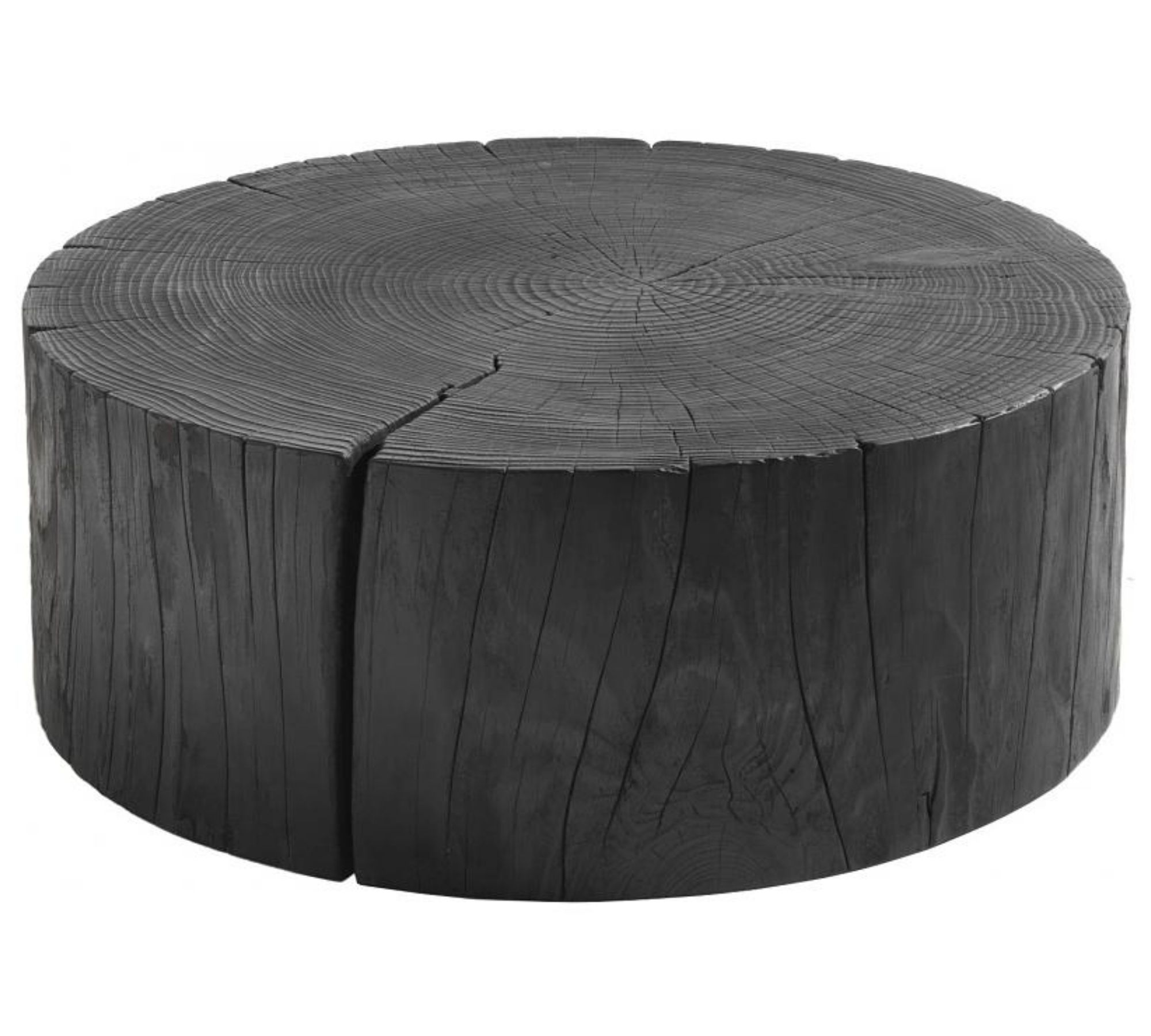 Eco 2 Vulcano Couchtisch mit Rollen Schwarz Ø 90cm