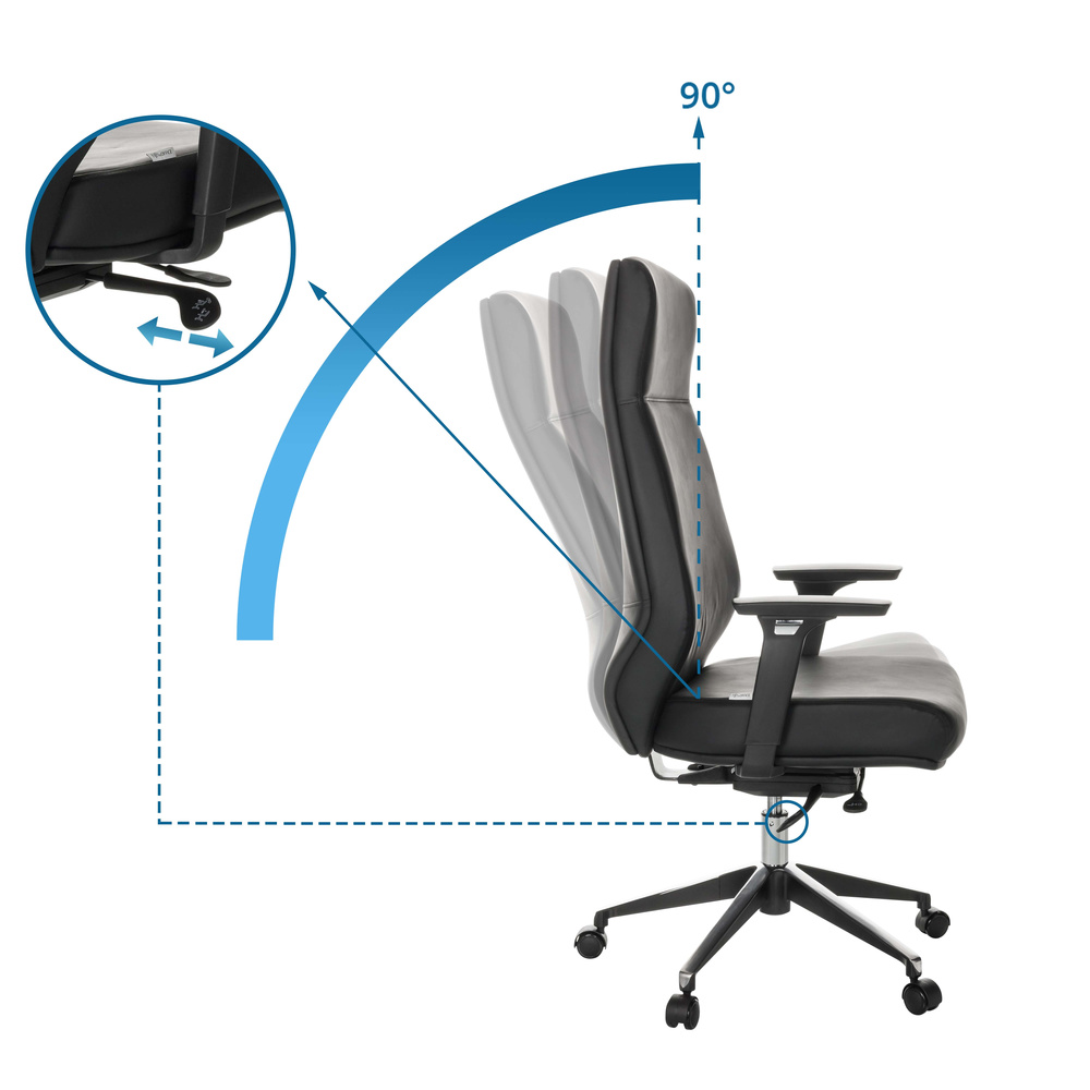 VITORO ECO Swivel Office Chair with Casters Faux Leather Black