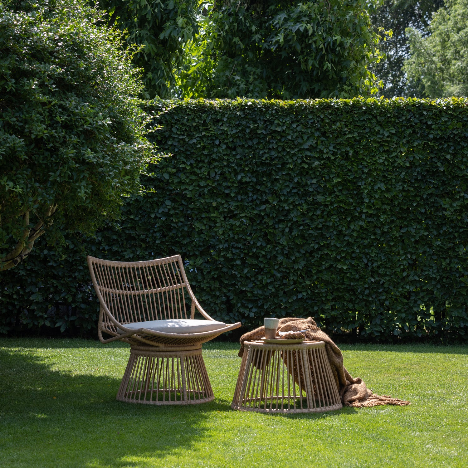 Alatna Stool Wicker Brown