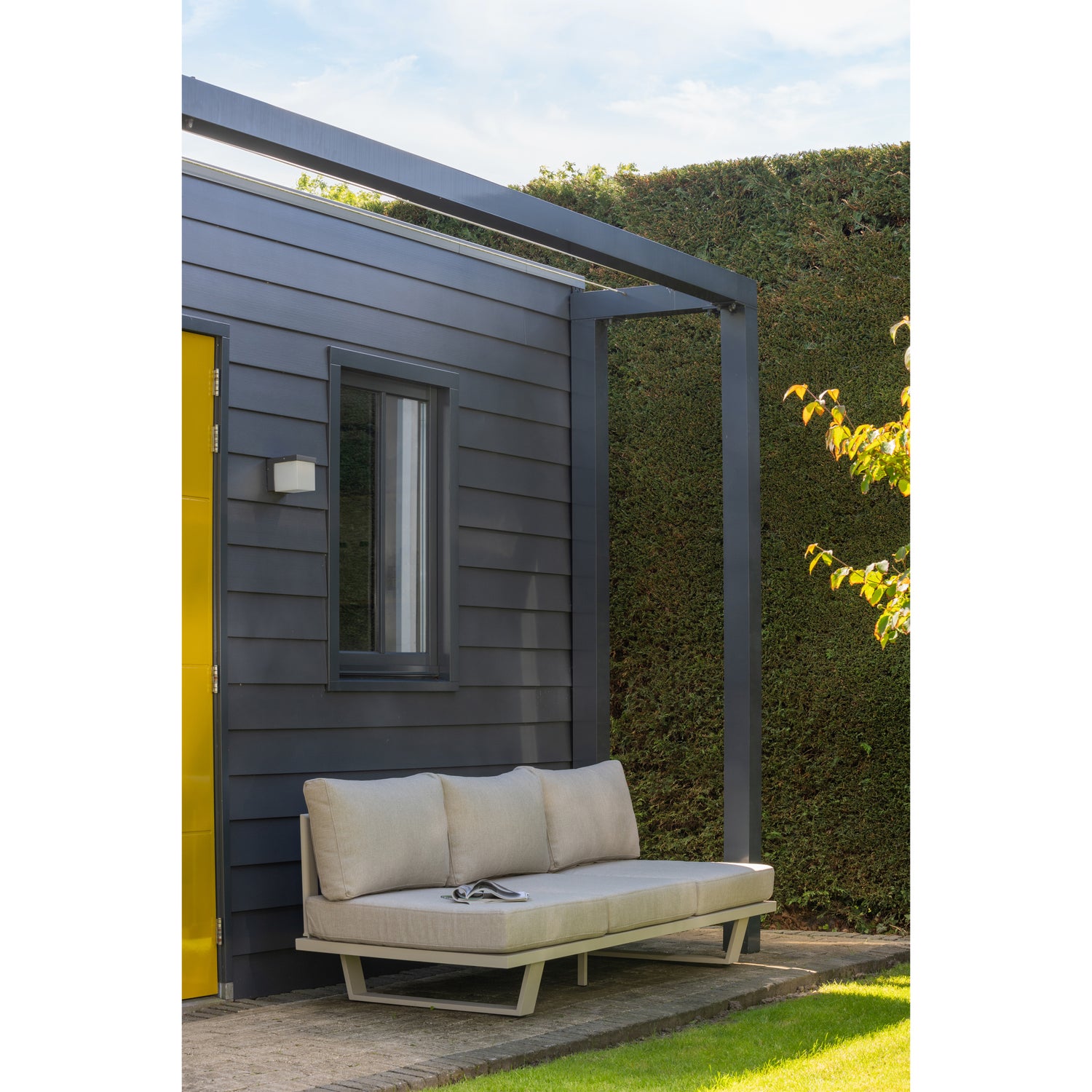 Bear 3-seater garden sofa aluminium grey