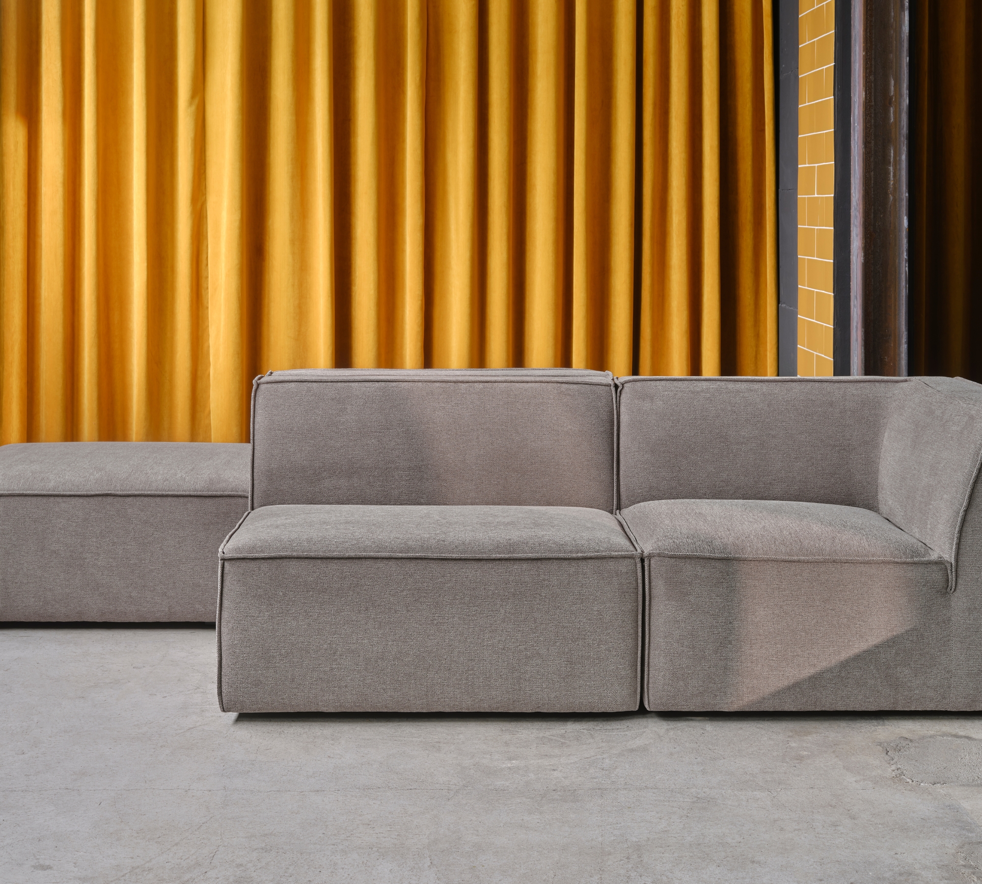 Dane 1-Seater Corner Module Left Planet Grey Green