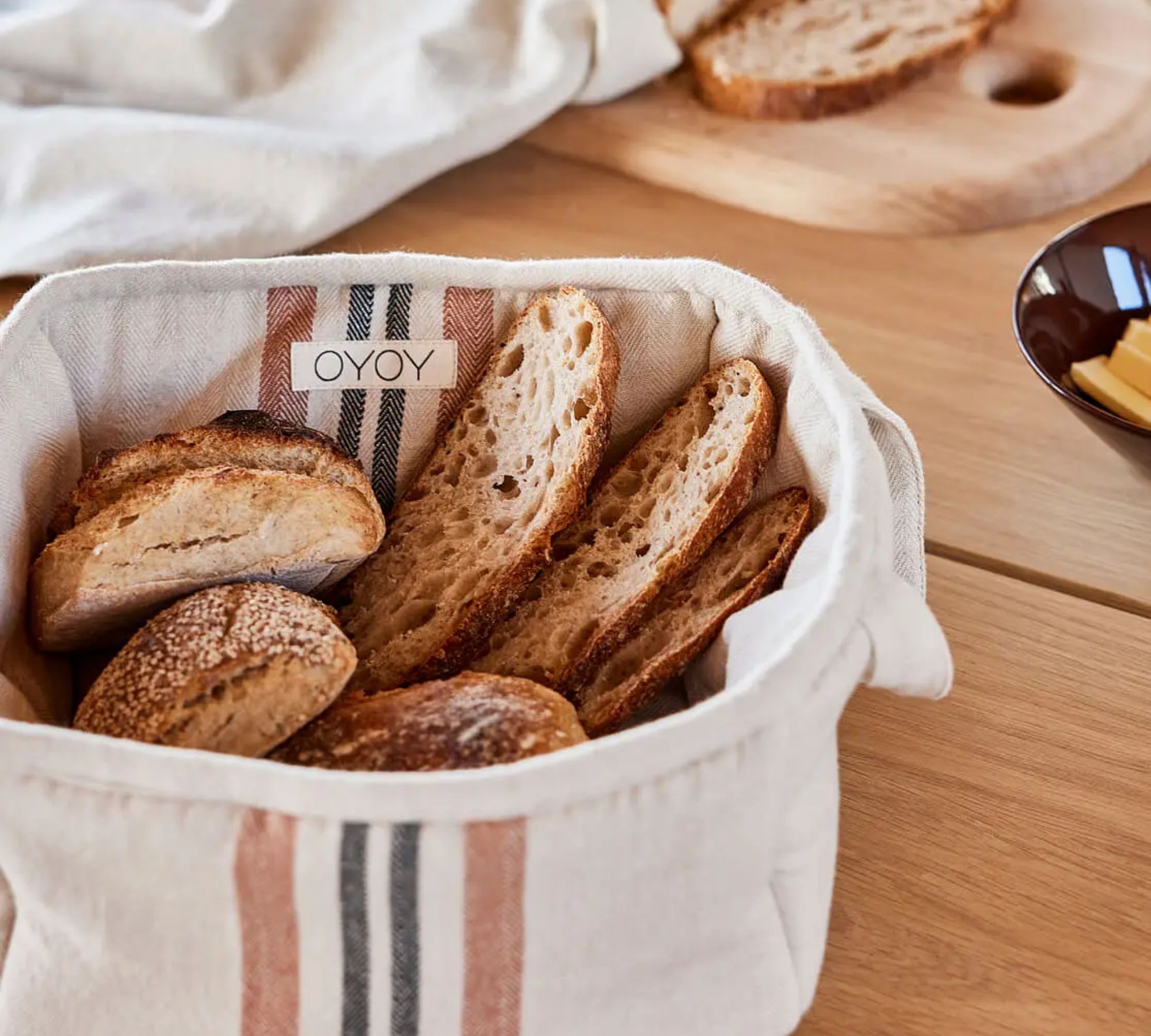 Linu Bread basket Organic cotton Cream