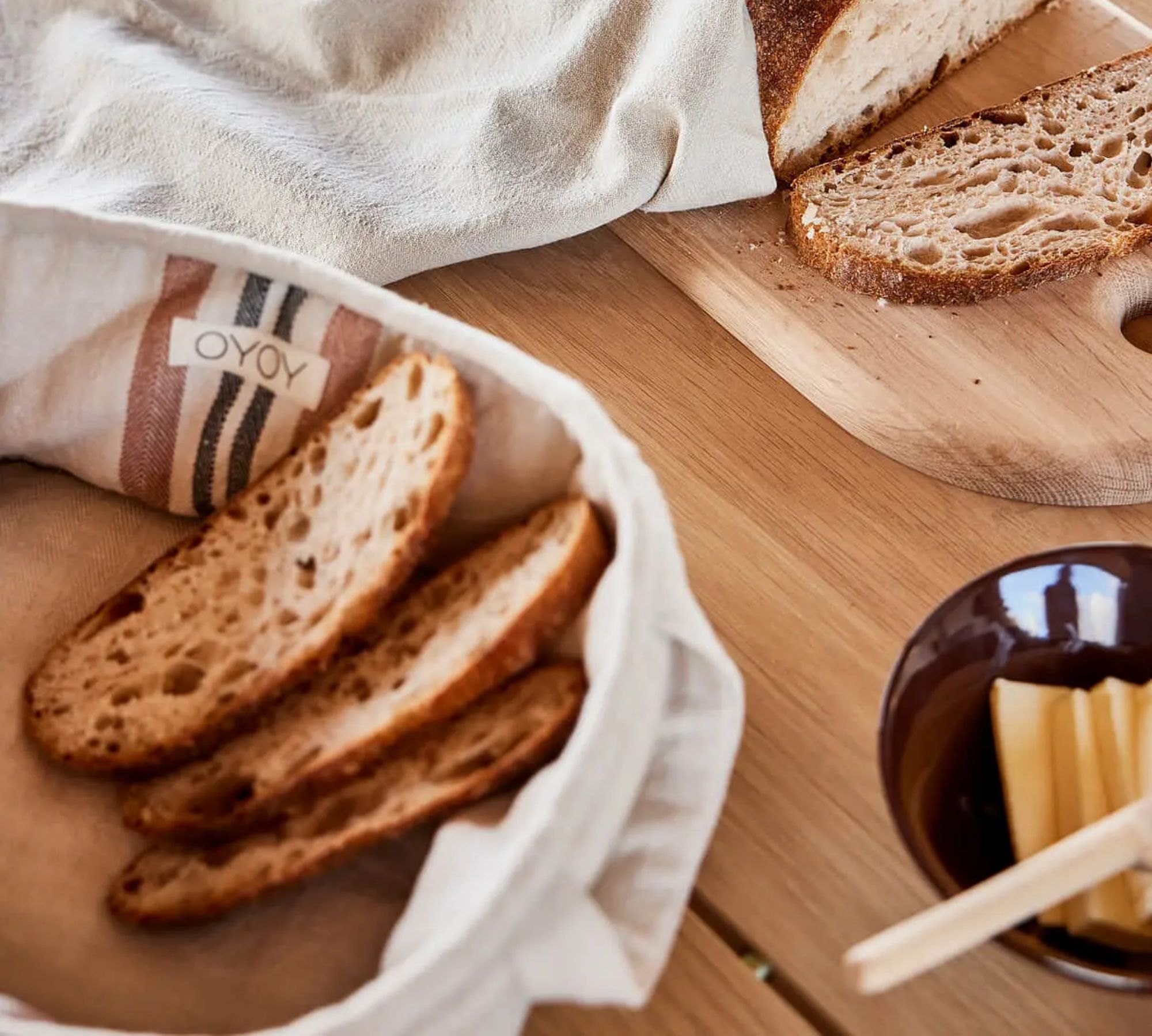 Linu Bread basket Organic cotton Cream