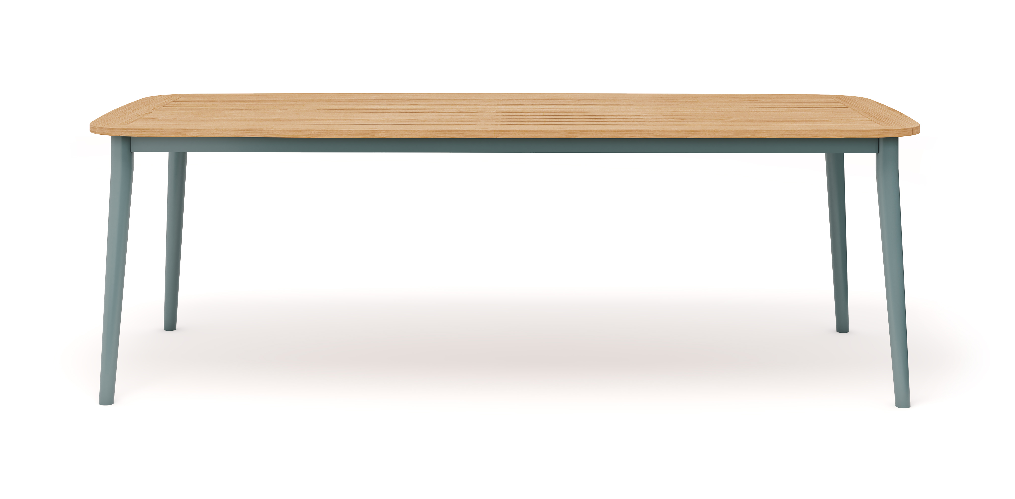 Charlie Tisch Teak-Platte Aluminium Petrol 230 x 100 cm