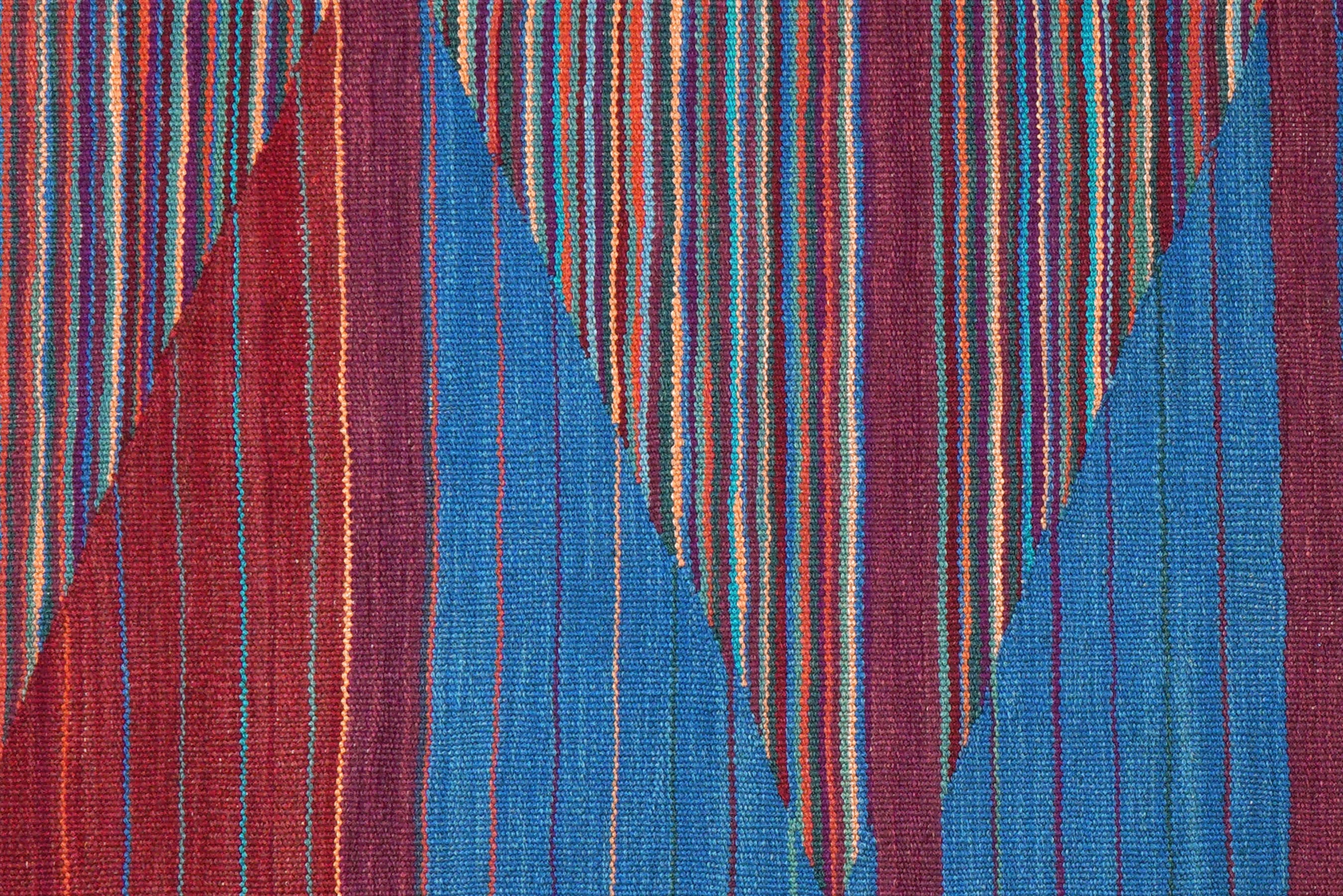 Gashgai Kilim Rug Red Blue